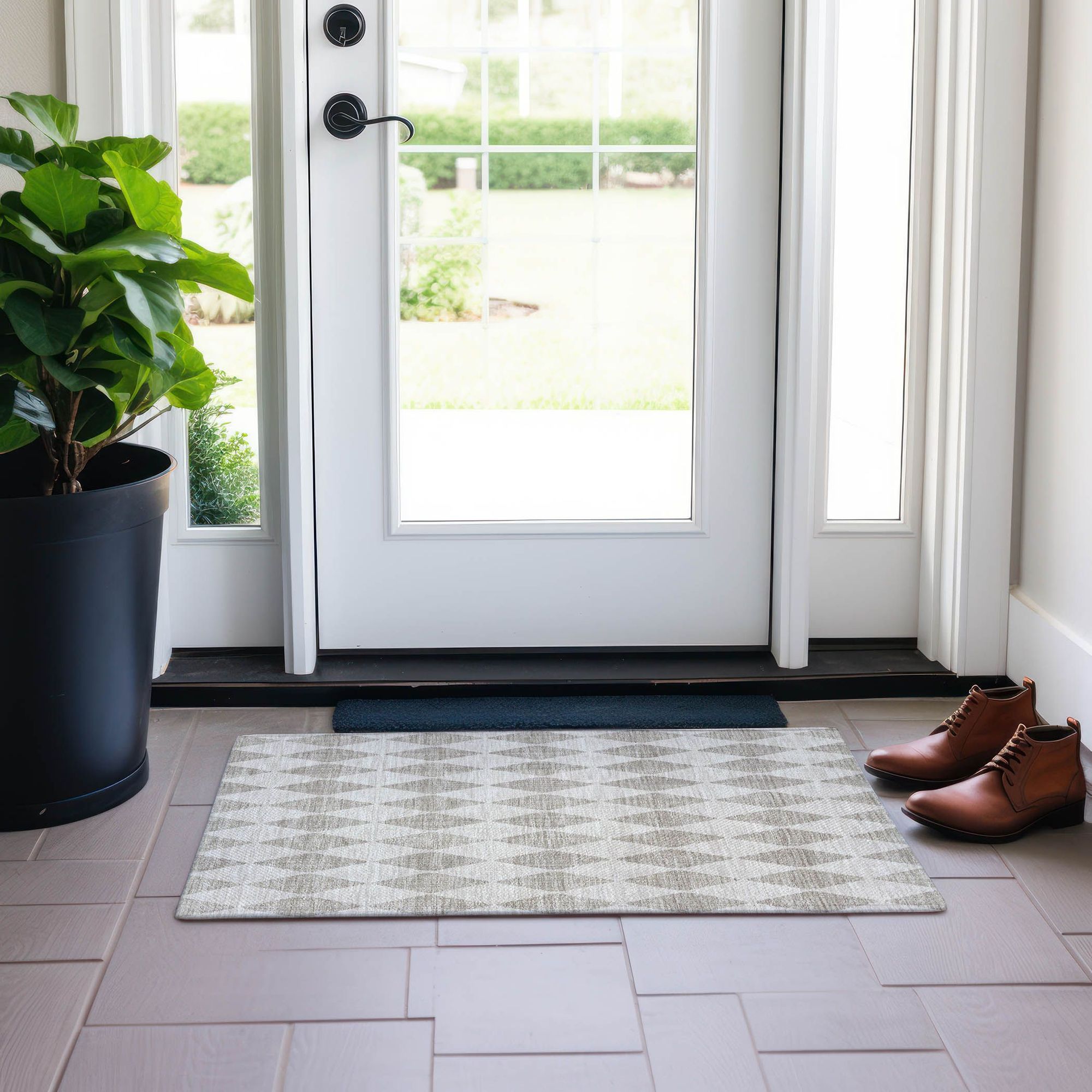 Machine Made ACN578 Beige Brown Rugs #color_beige brown