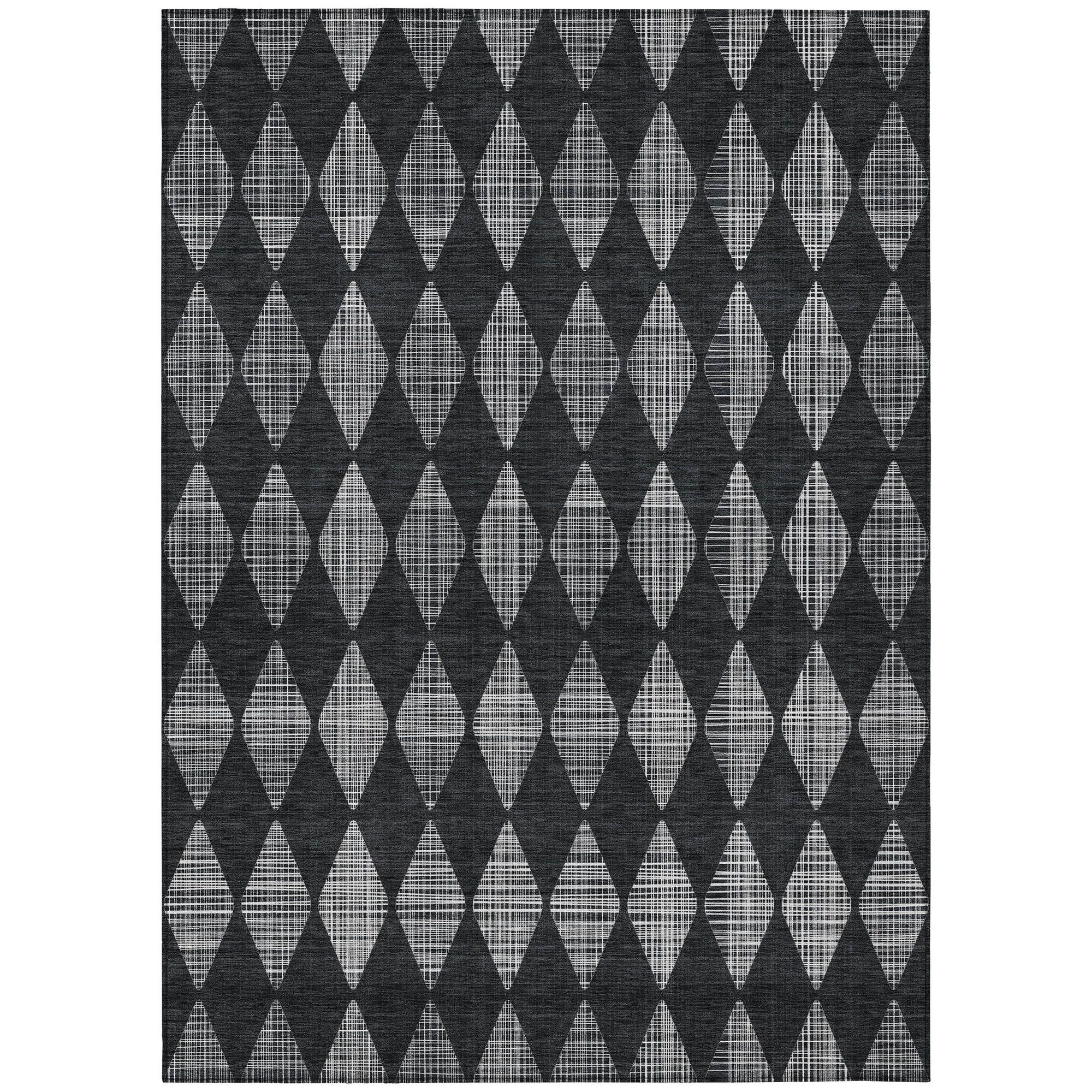 Machine Made ACN578 Charcoal Gray Rugs #color_charcoal gray