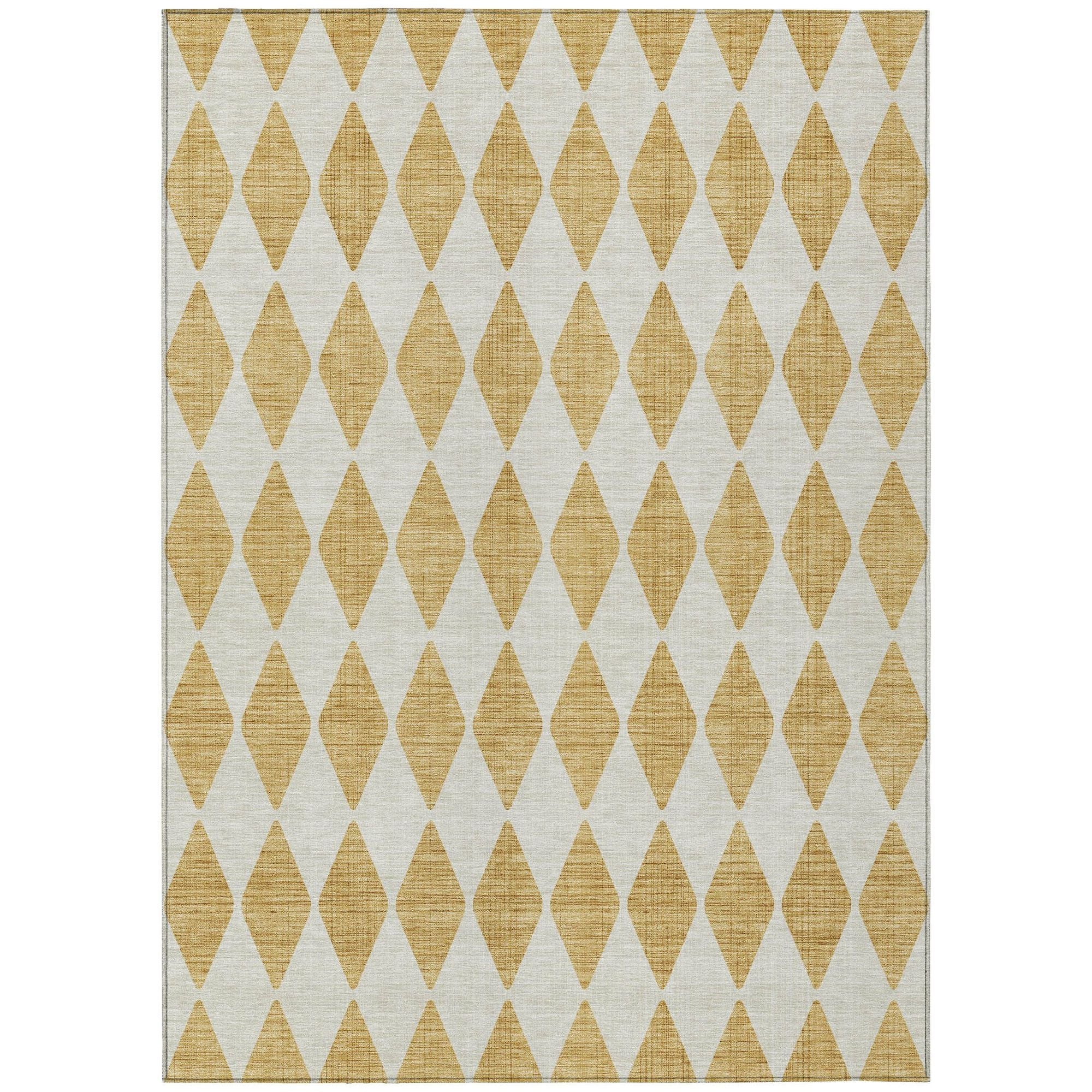 Machine Made ACN578 Gold  Rugs #color_gold 