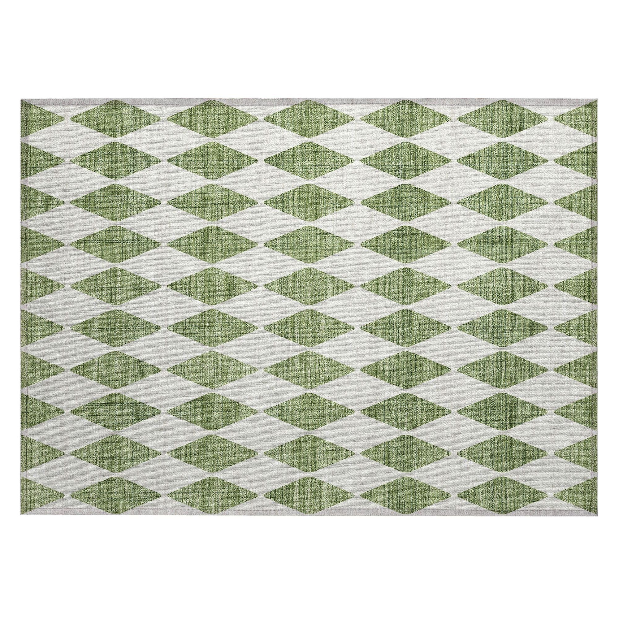 Machine Made ACN578 Green  Rugs #color_green 