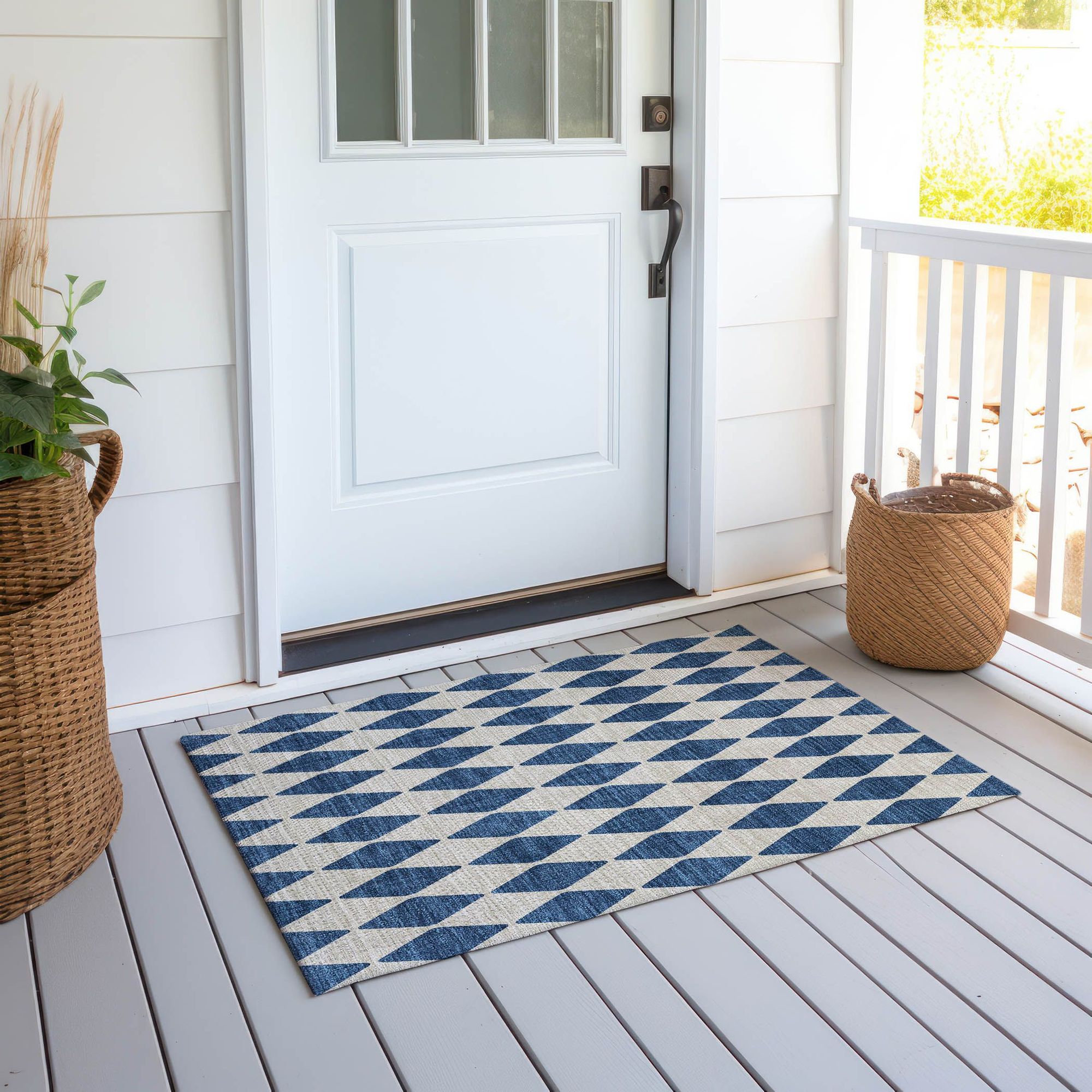 Machine Made ACN578 Navy Blue Rugs #color_navy blue