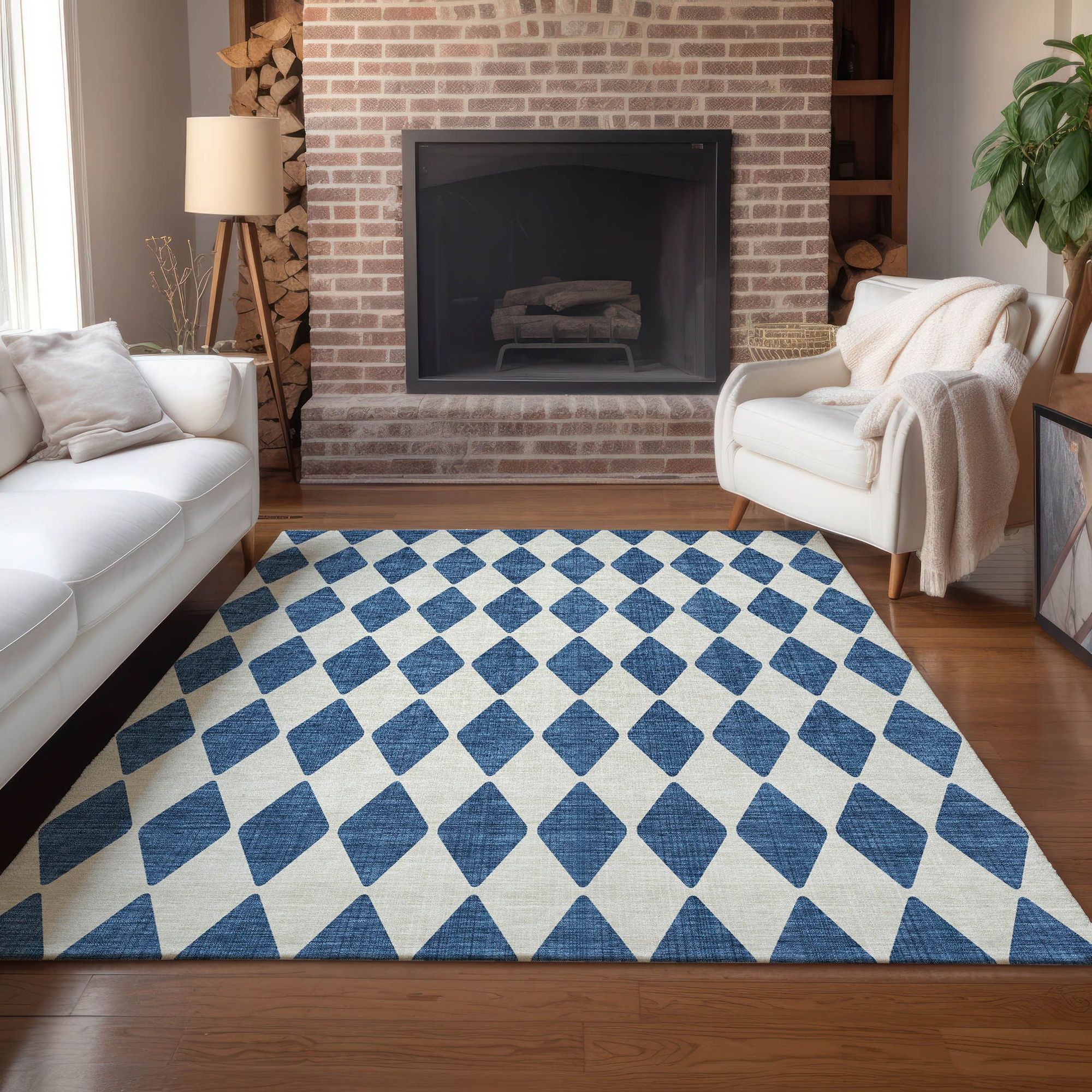 Machine Made ACN578 Navy Blue Rugs #color_navy blue