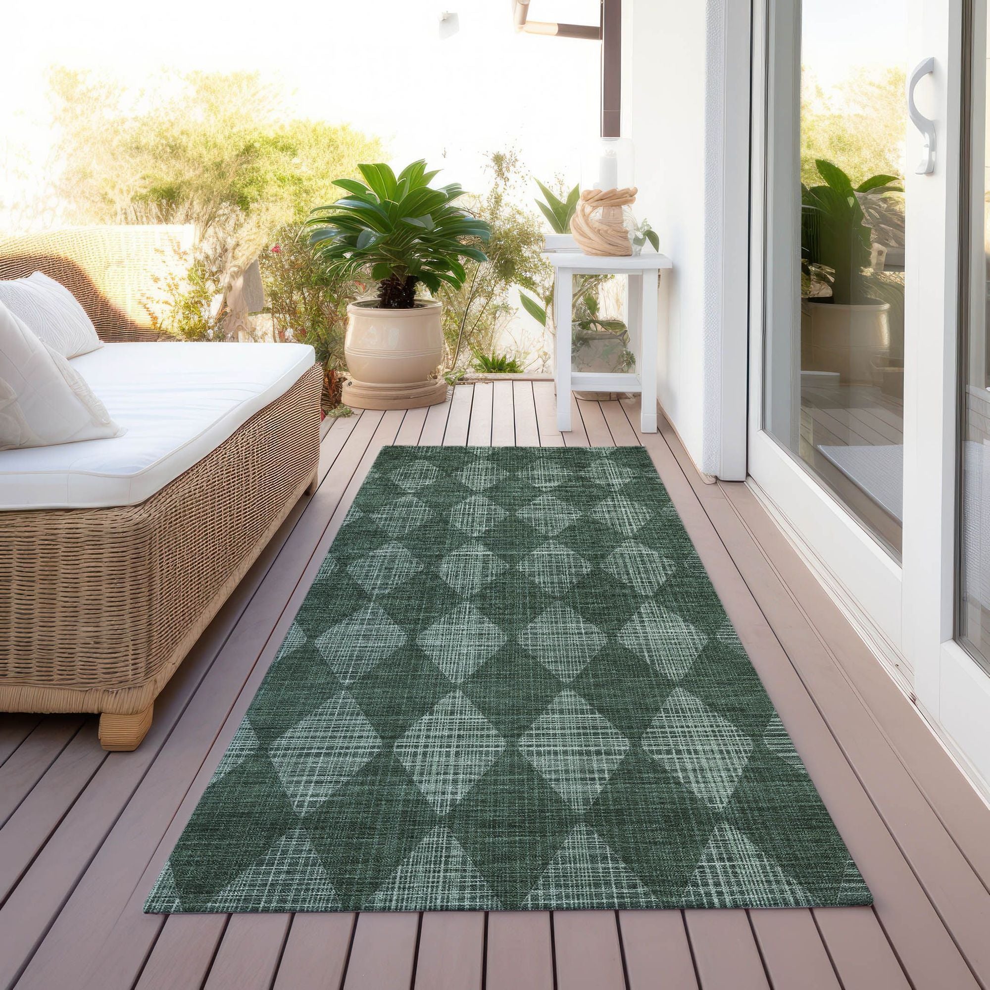 Machine Made ACN578 Olive Green Rugs #color_olive green