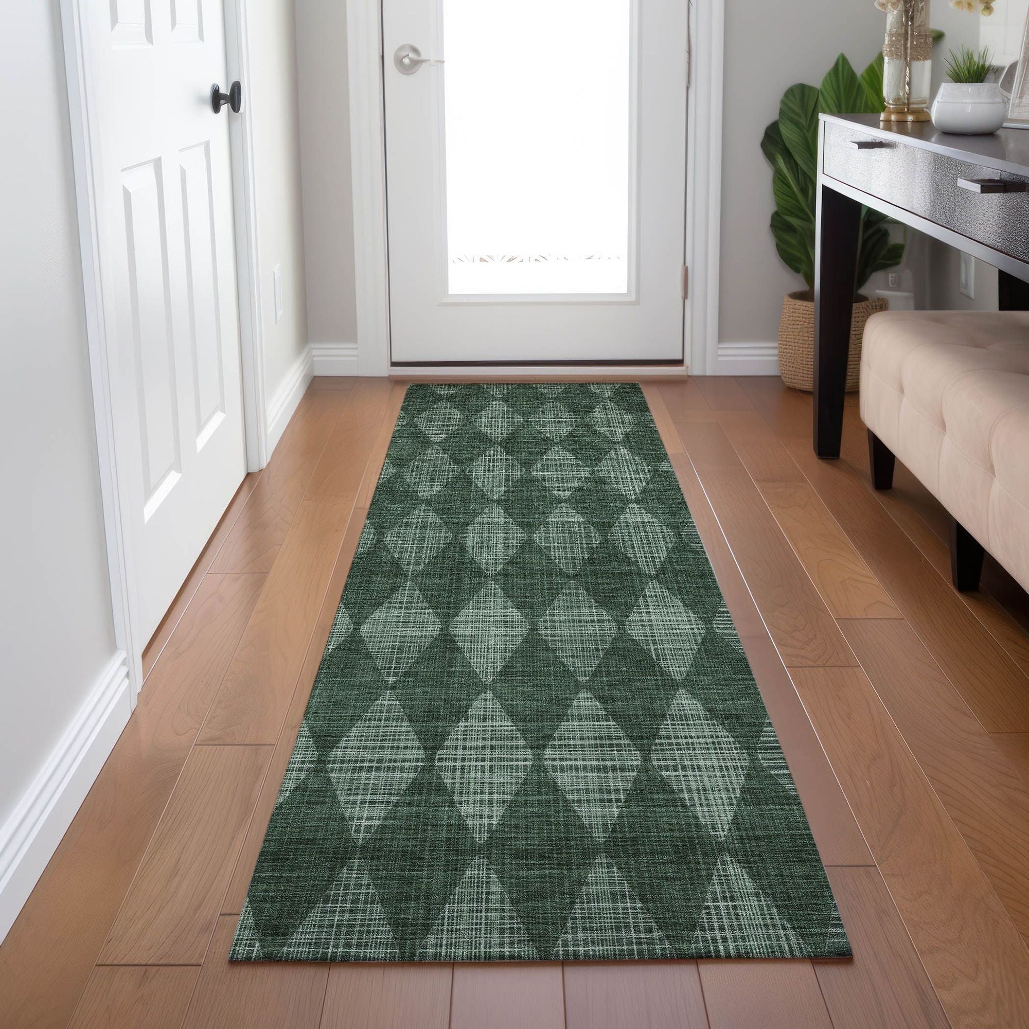 Machine Made ACN578 Olive Green Rugs #color_olive green