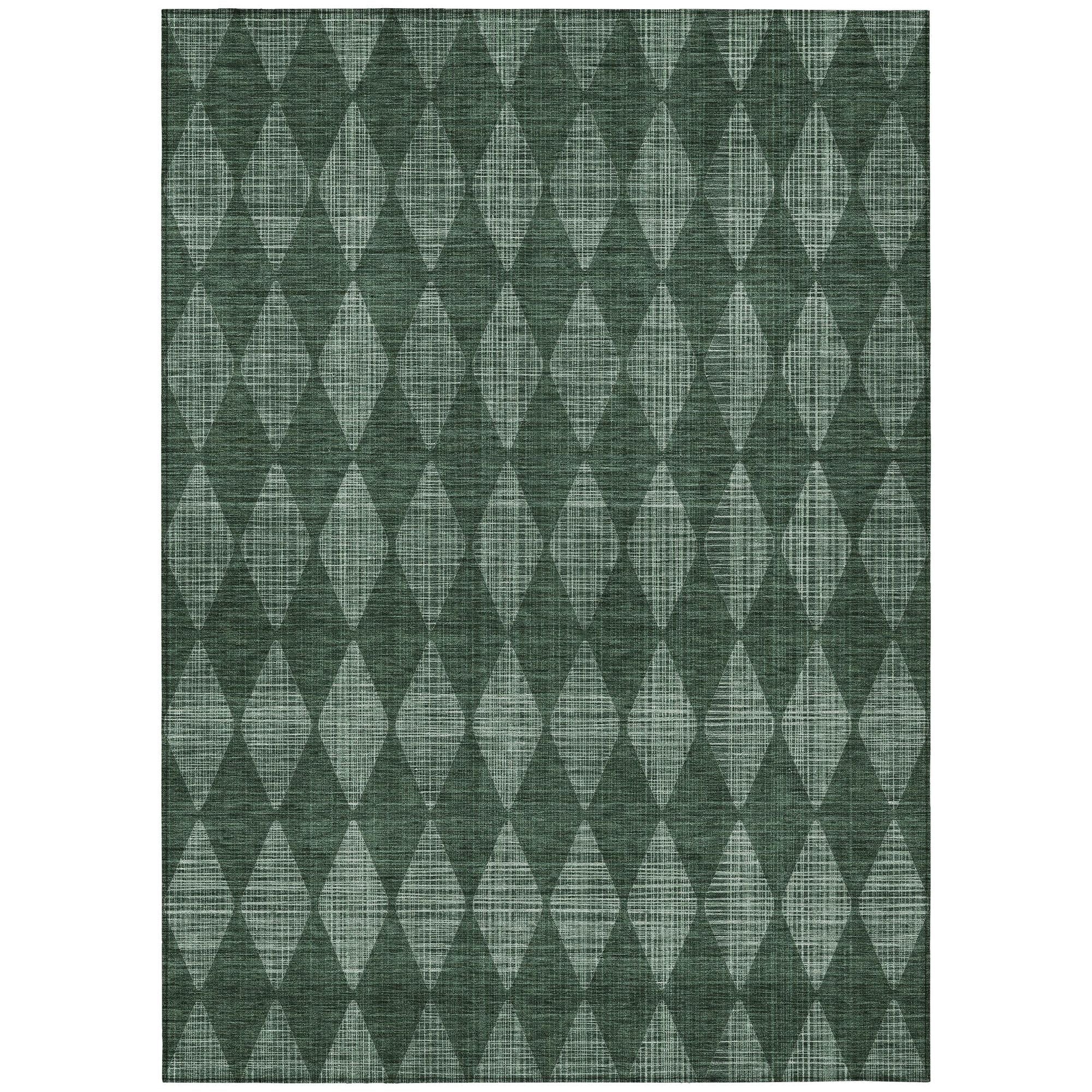 Machine Made ACN578 Olive Green Rugs #color_olive green