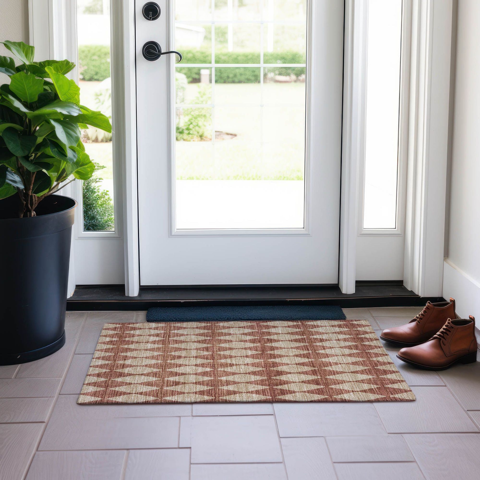 Machine Made ACN578 Paprika Orange Rugs #color_paprika orange