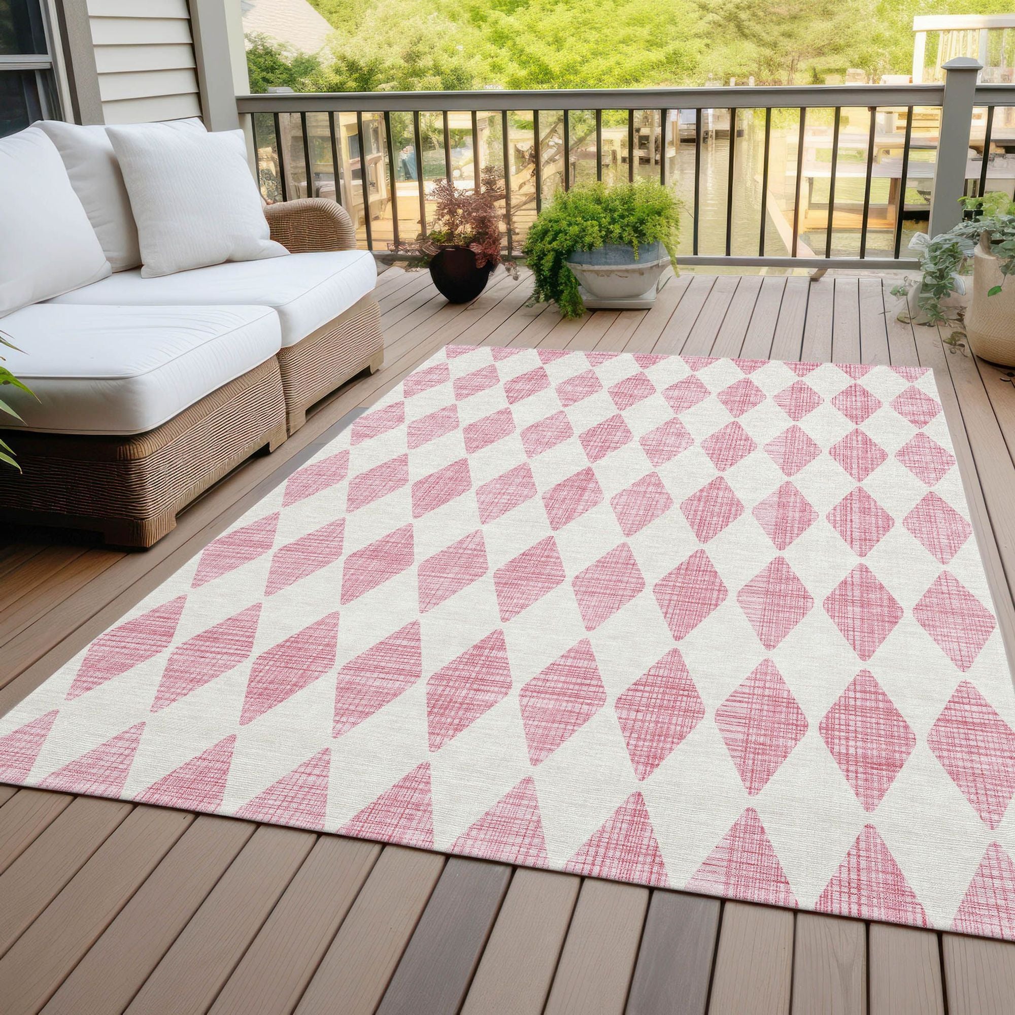 Machine Made ACN578 Pink  Rugs #color_pink 