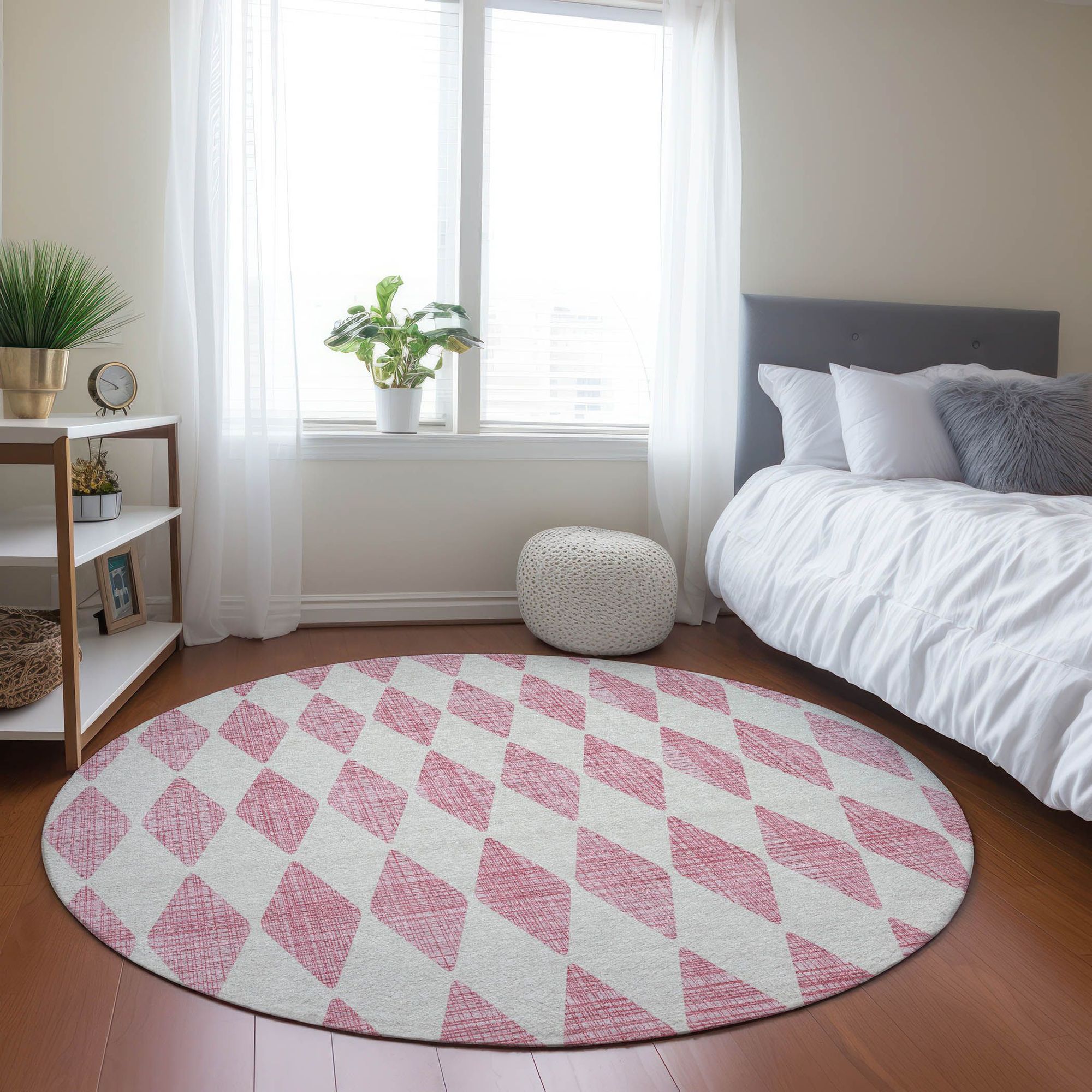 Machine Made ACN578 Pink  Rugs #color_pink 