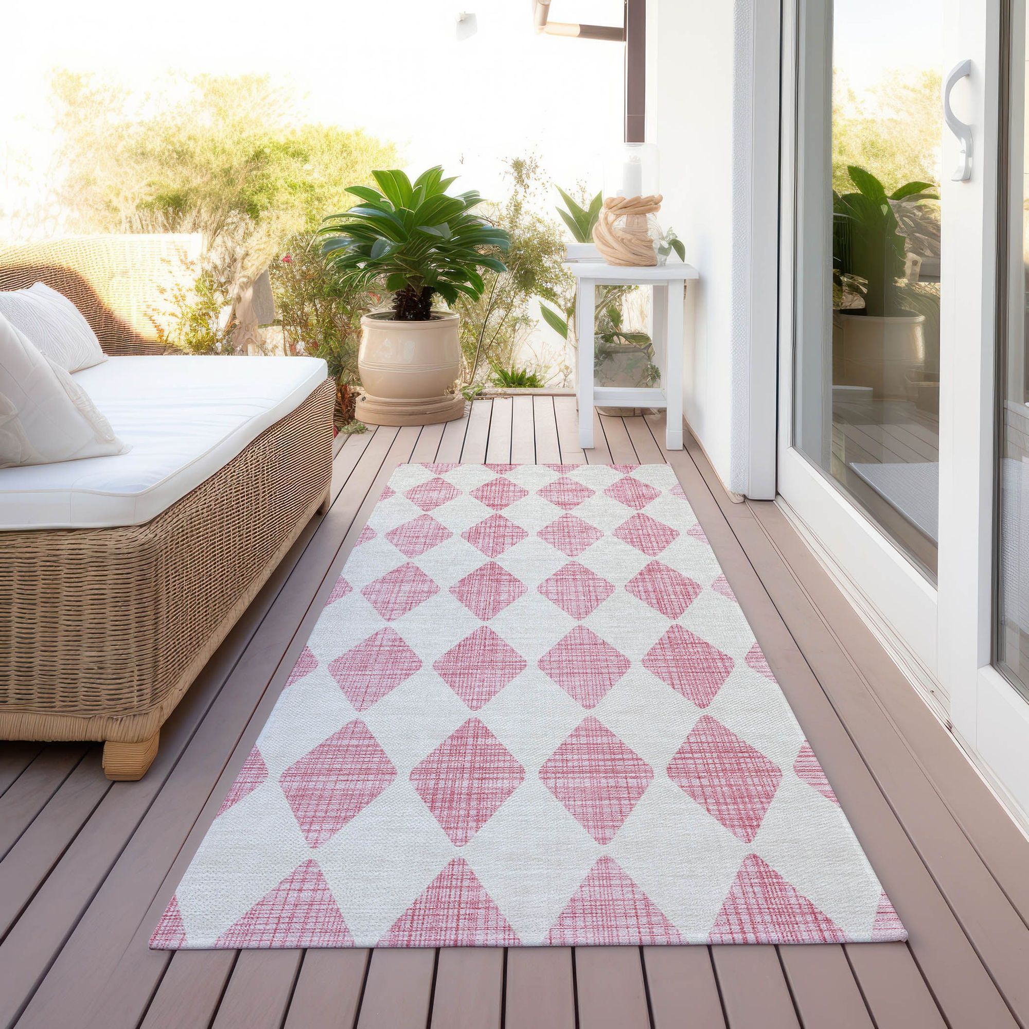 Machine Made ACN578 Pink  Rugs #color_pink 