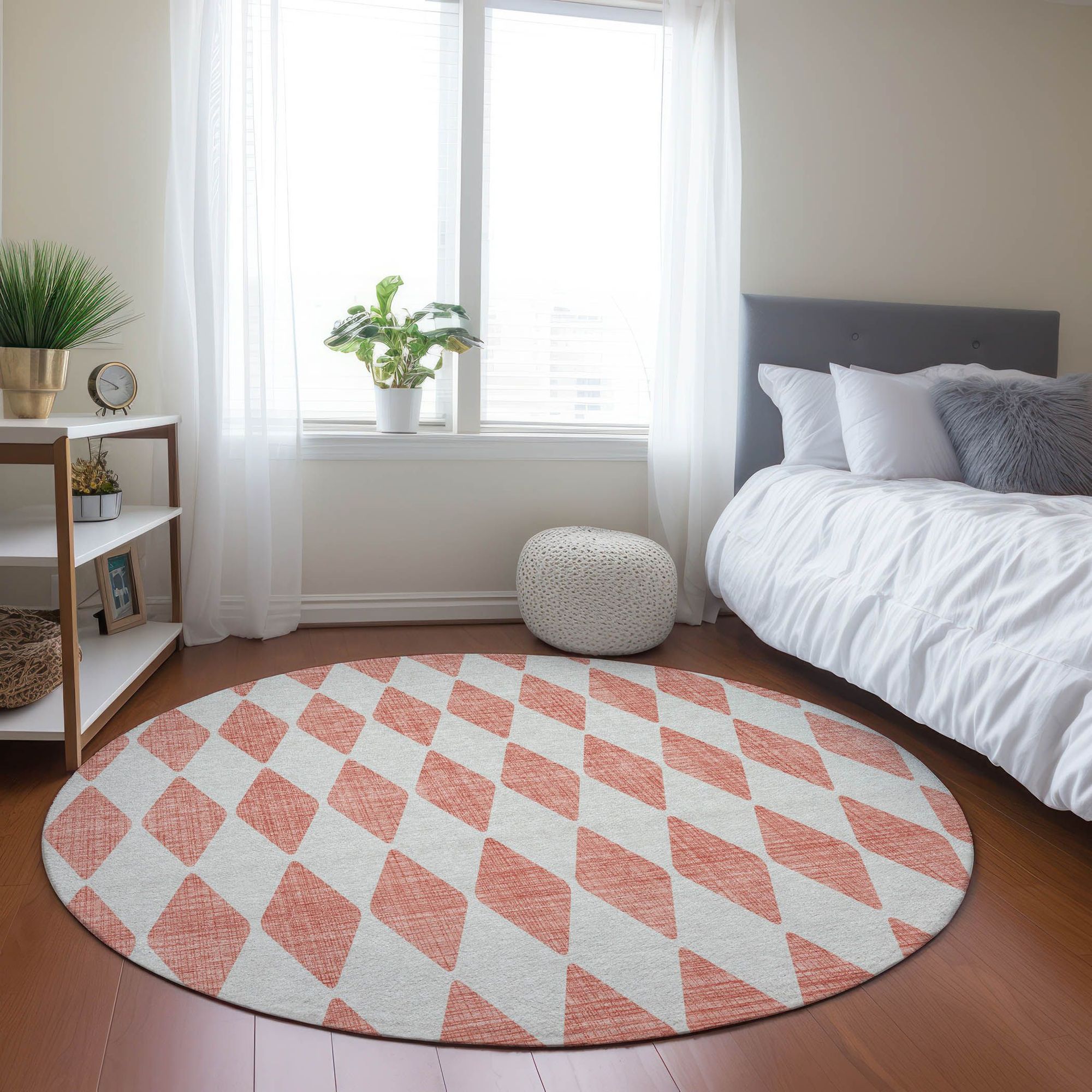 Machine Made ACN578 Salmon Orange Rugs #color_salmon orange