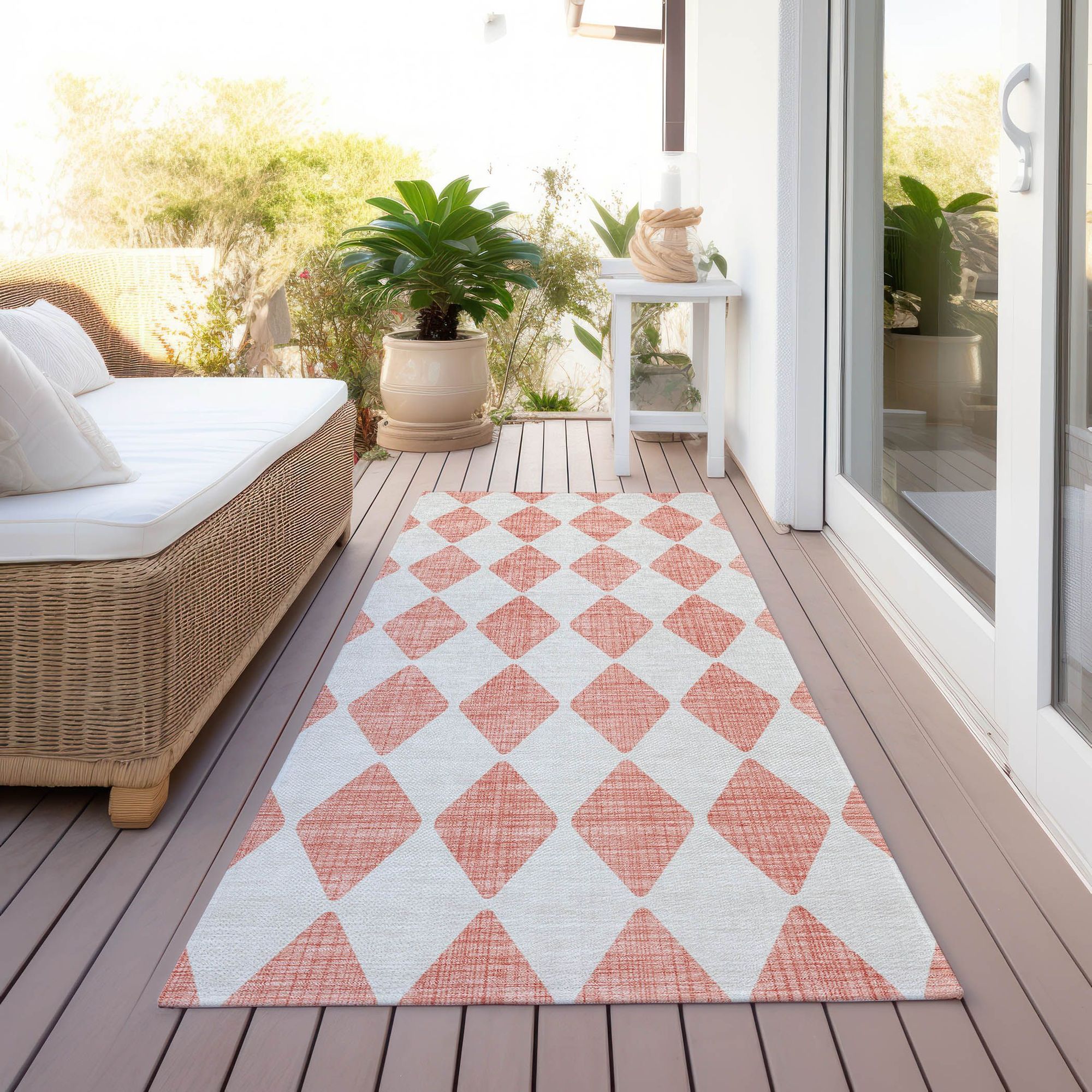 Machine Made ACN578 Salmon Orange Rugs #color_salmon orange