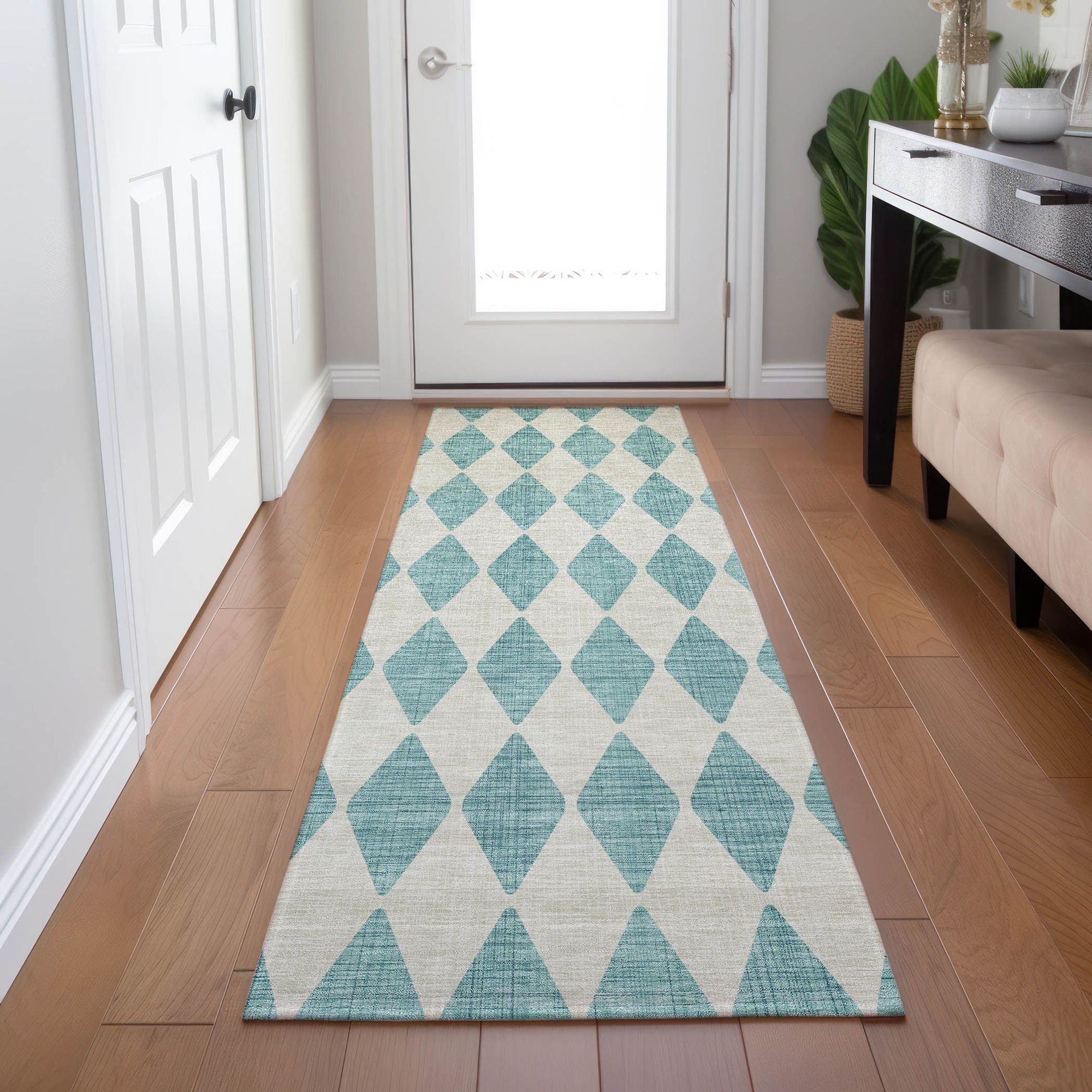 Machine Made ACN578 Teal  Rugs #color_teal 