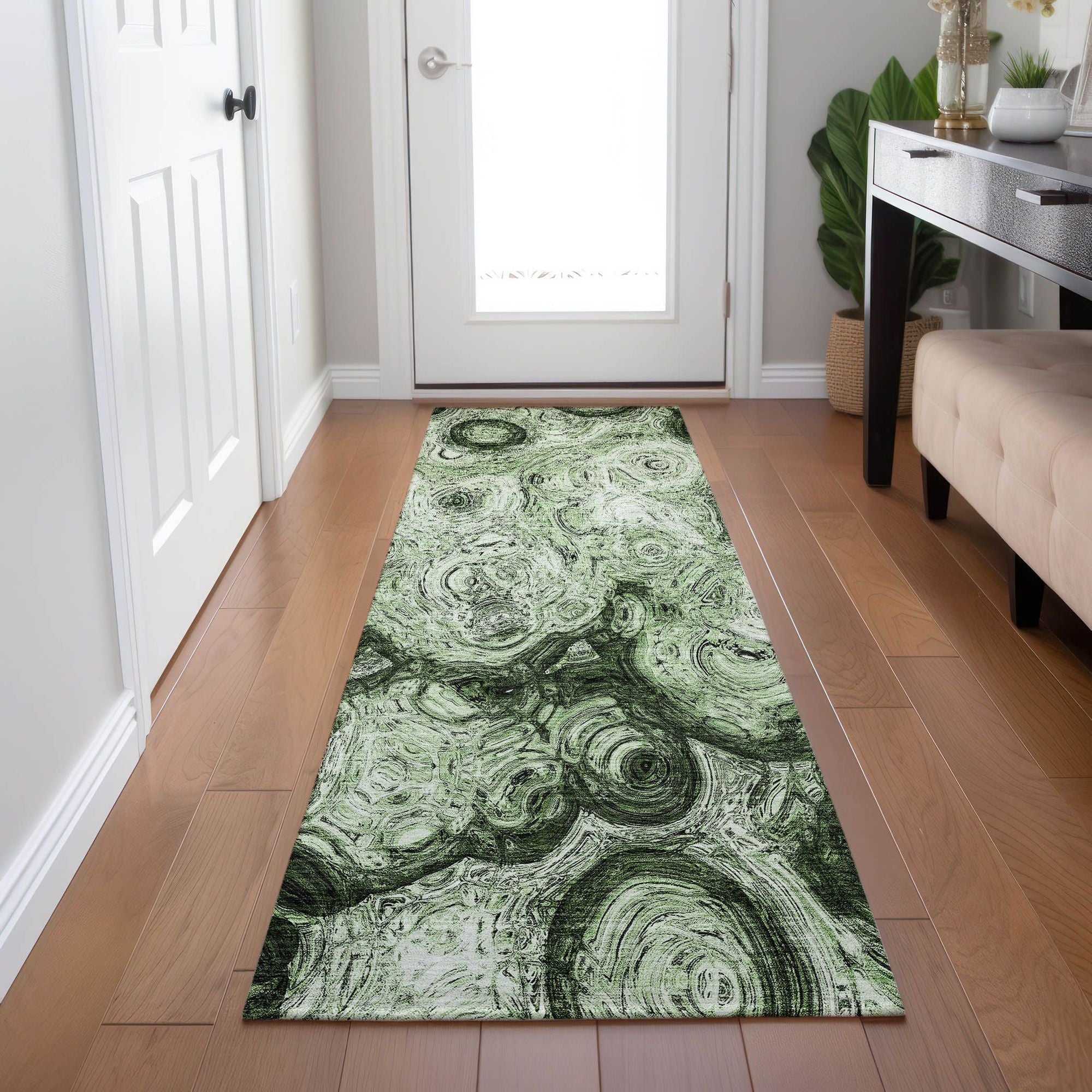 Machine Made ACN579 Green  Rugs #color_green 