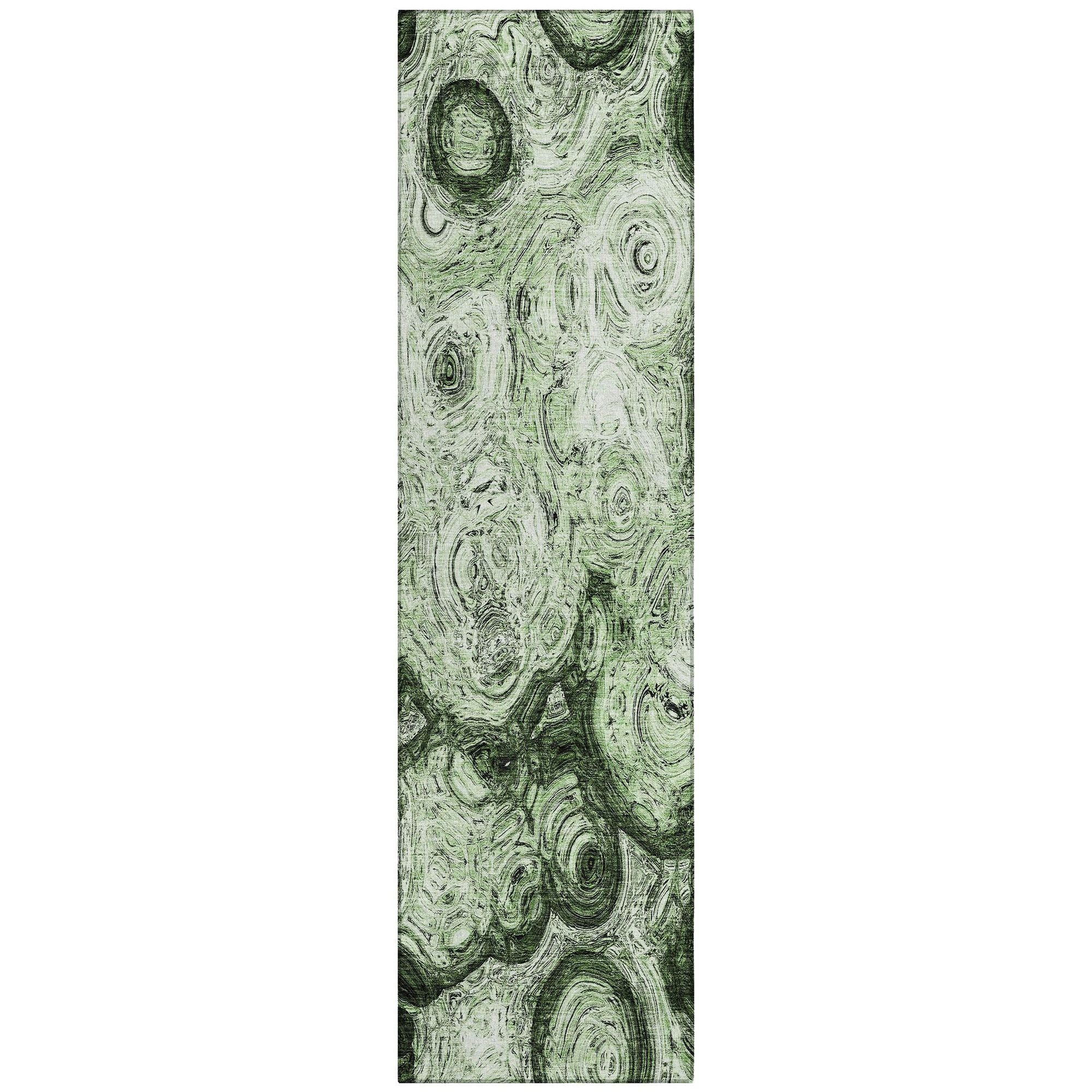 Machine Made ACN579 Green  Rugs #color_green 