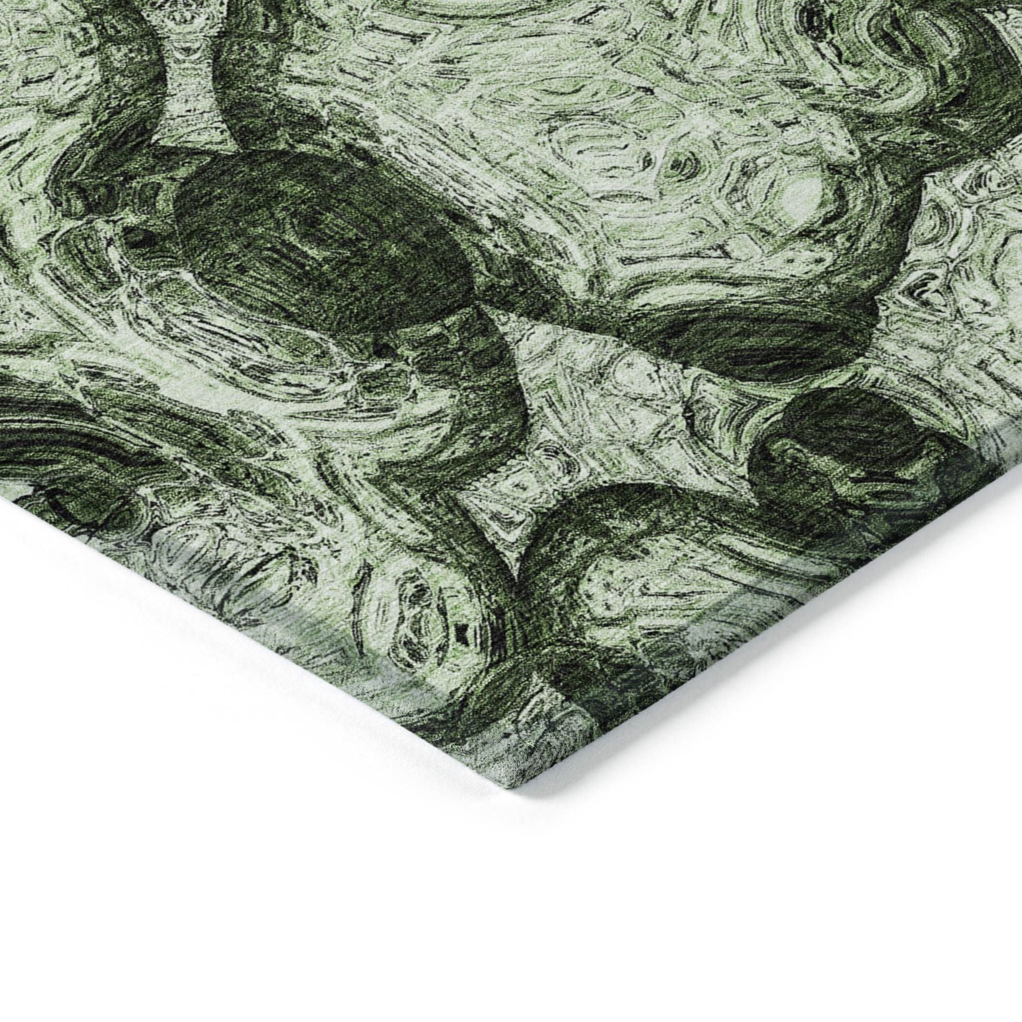 Machine Made ACN579 Green  Rugs #color_green 