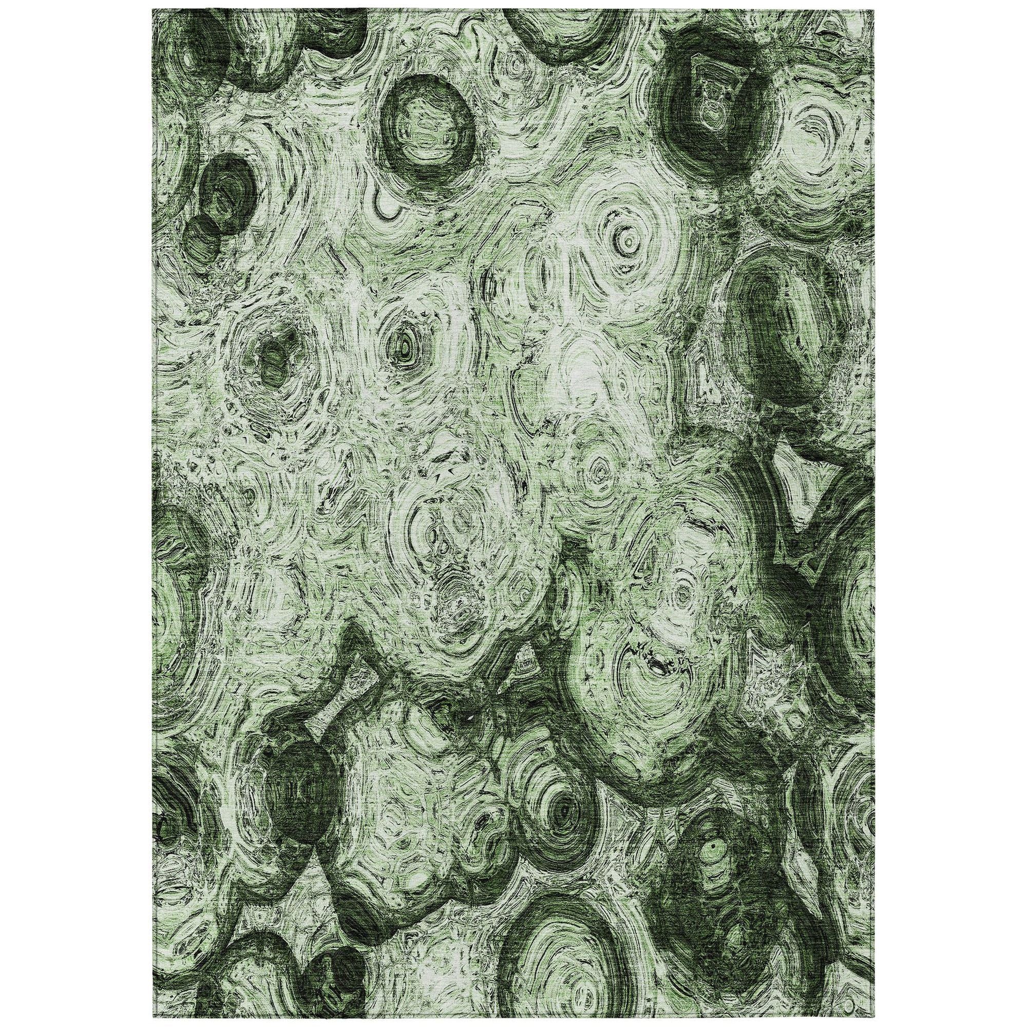 Machine Made ACN579 Green  Rugs #color_green 