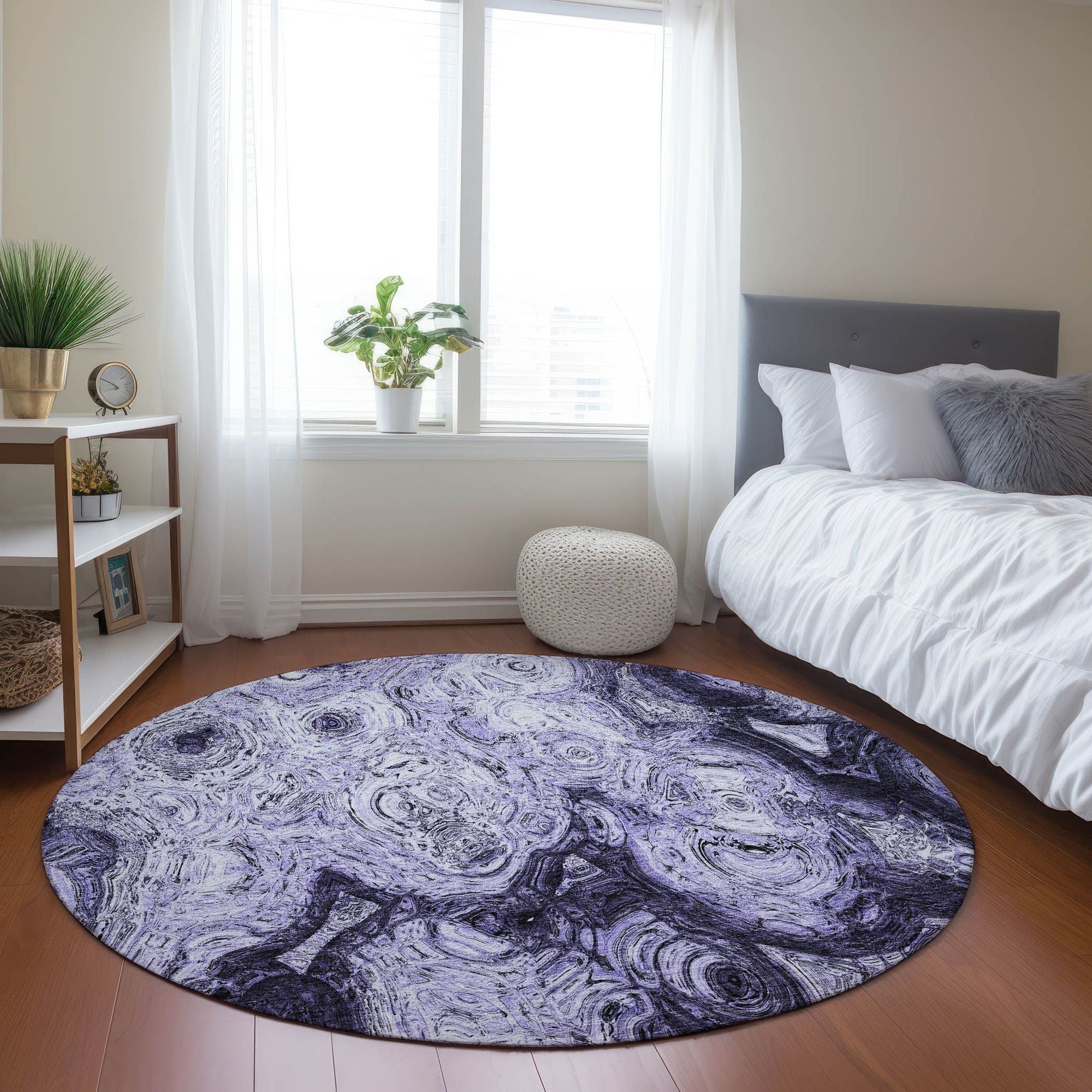 Machine Made ACN579 Purple  Rugs #color_purple 