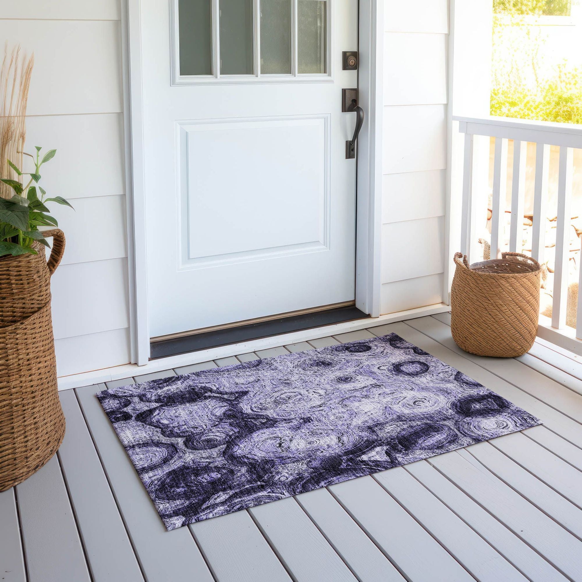 Machine Made ACN579 Purple  Rugs #color_purple 