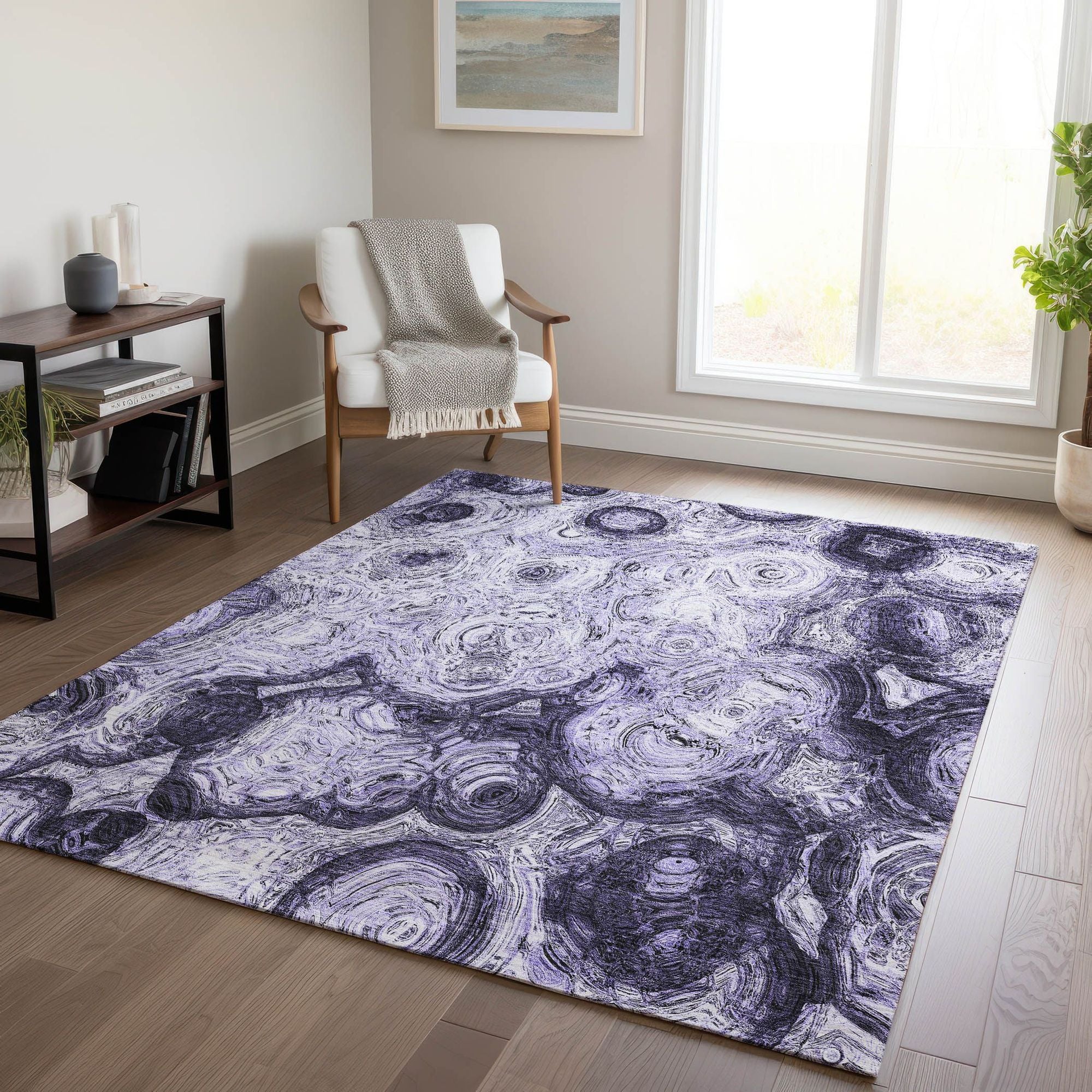 Machine Made ACN579 Purple  Rugs #color_purple 