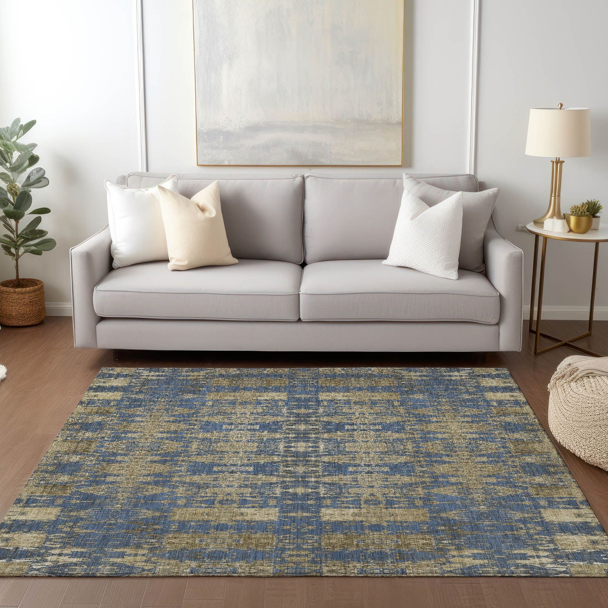 Machine Made ACN580 Blue  Rugs #color_blue 