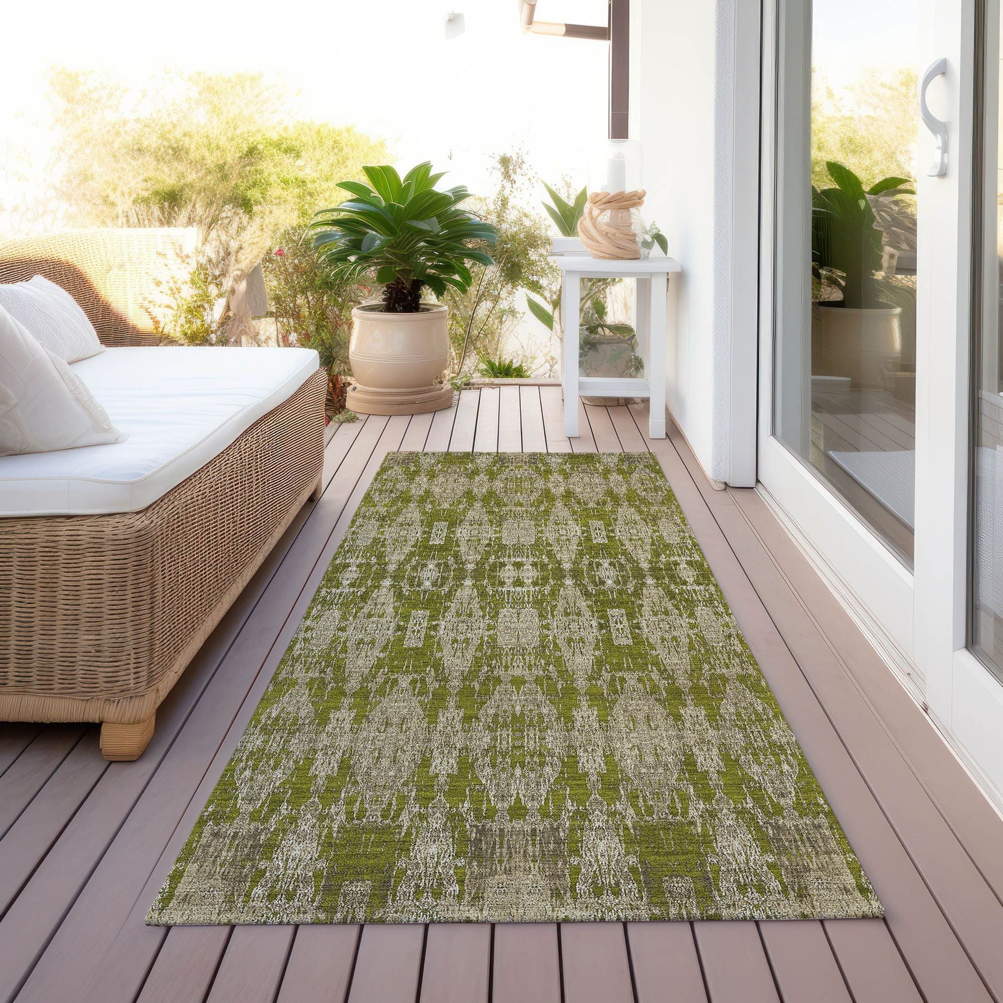 Machine Made ACN580 Olive Green Rugs #color_olive green