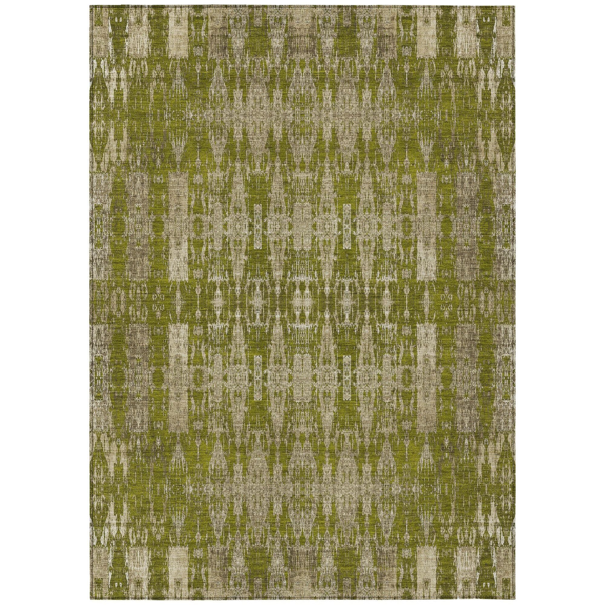 Machine Made ACN580 Olive Green Rugs #color_olive green