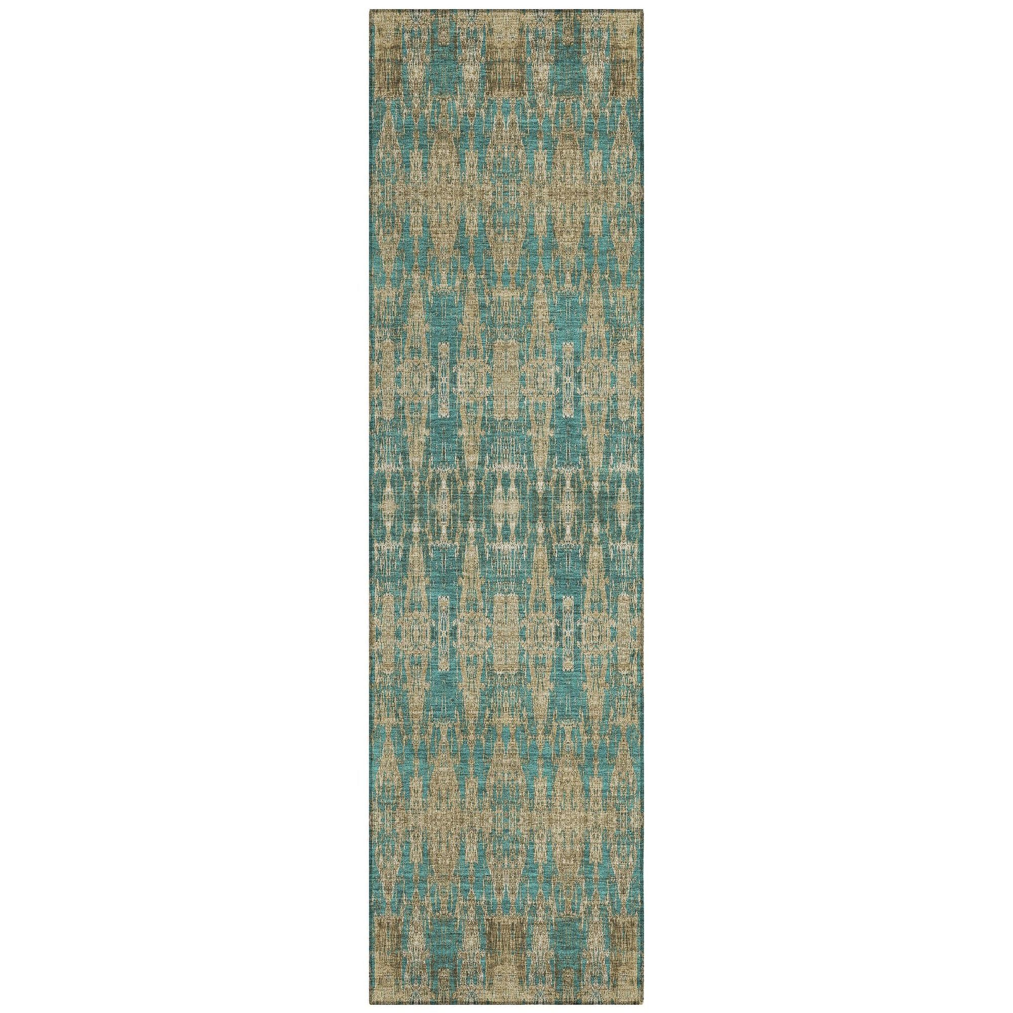 Machine Made ACN580 Teal  Rugs #color_teal 