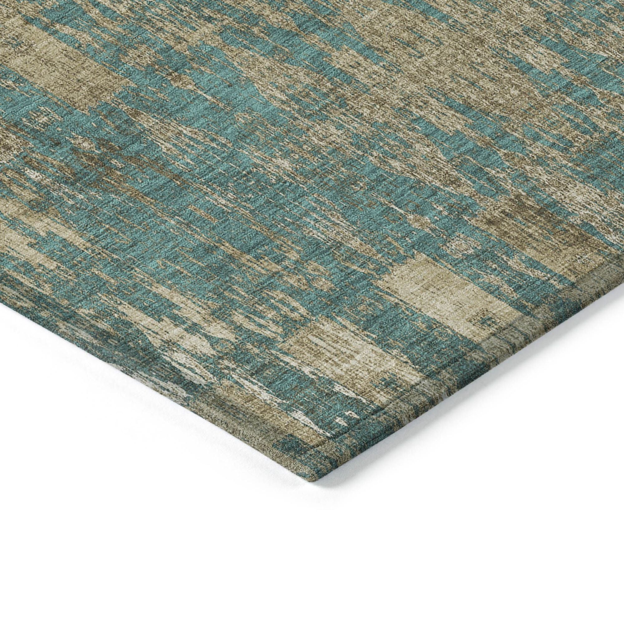 Machine Made ACN580 Teal  Rugs #color_teal 