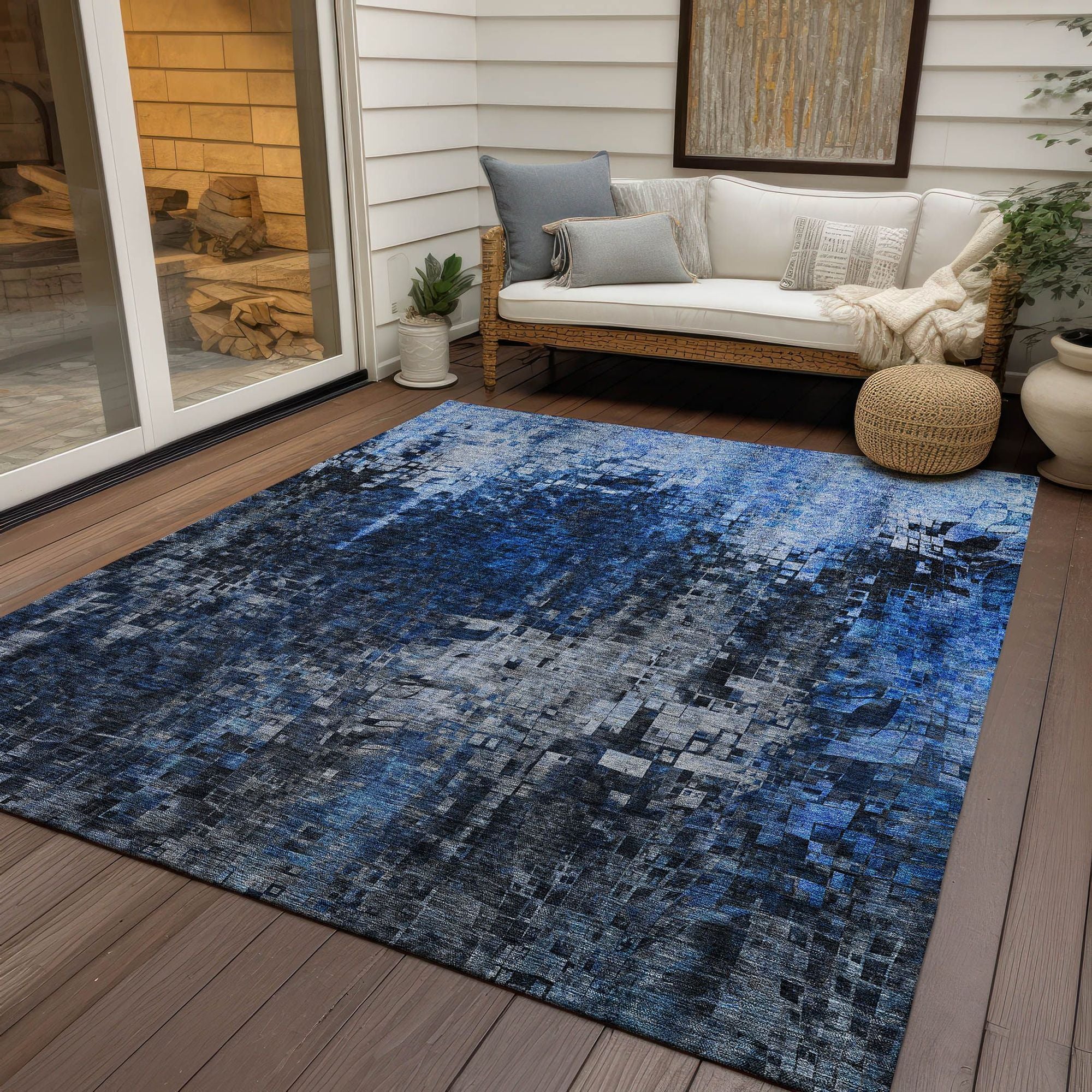 Machine Made ACN581 Blue  Rugs #color_blue 