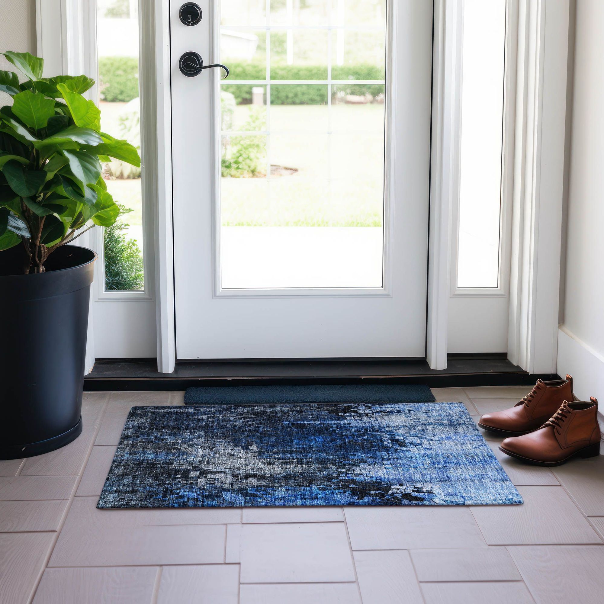 Machine Made ACN581 Blue  Rugs #color_blue 