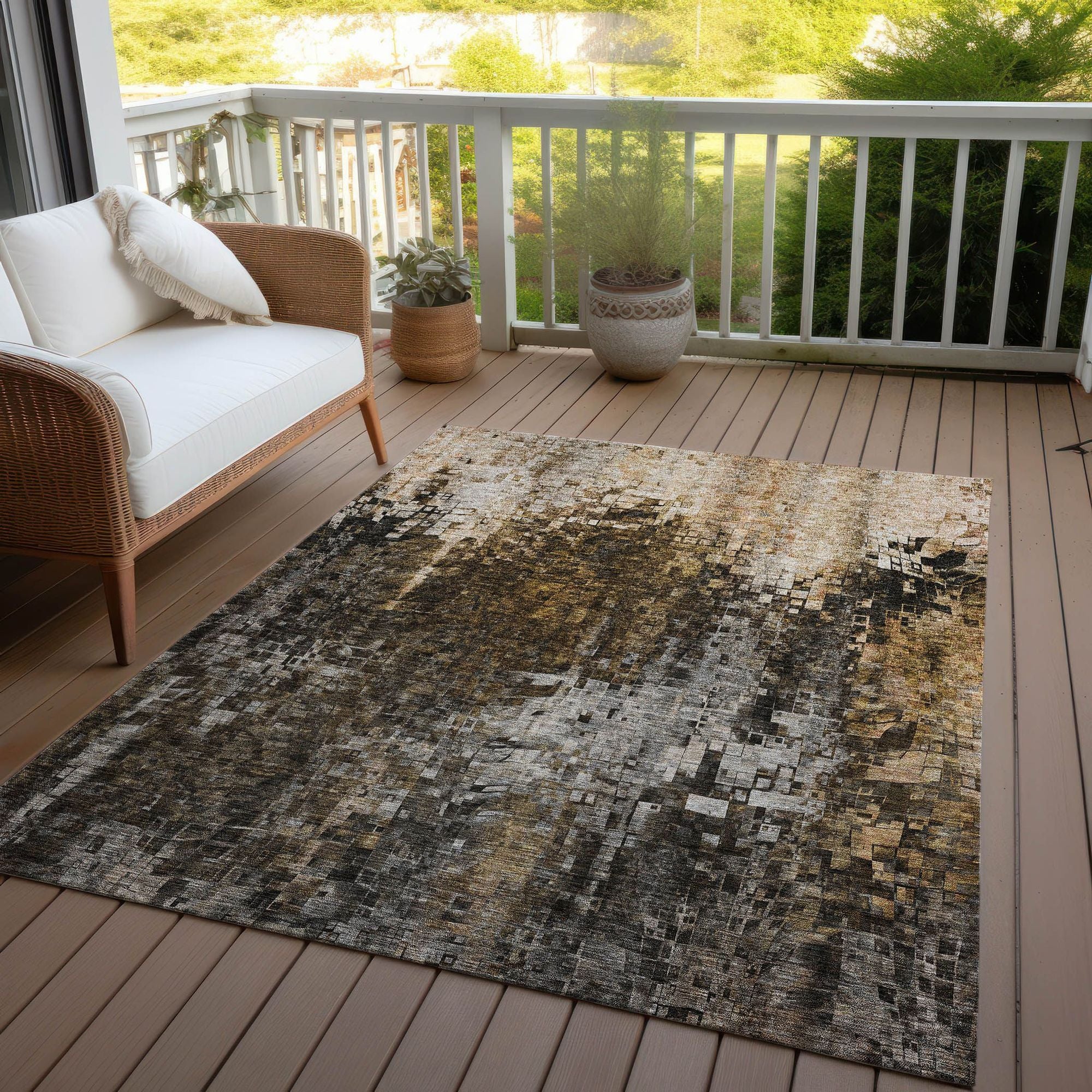 Machine Made ACN581 Brown  Rugs #color_brown 