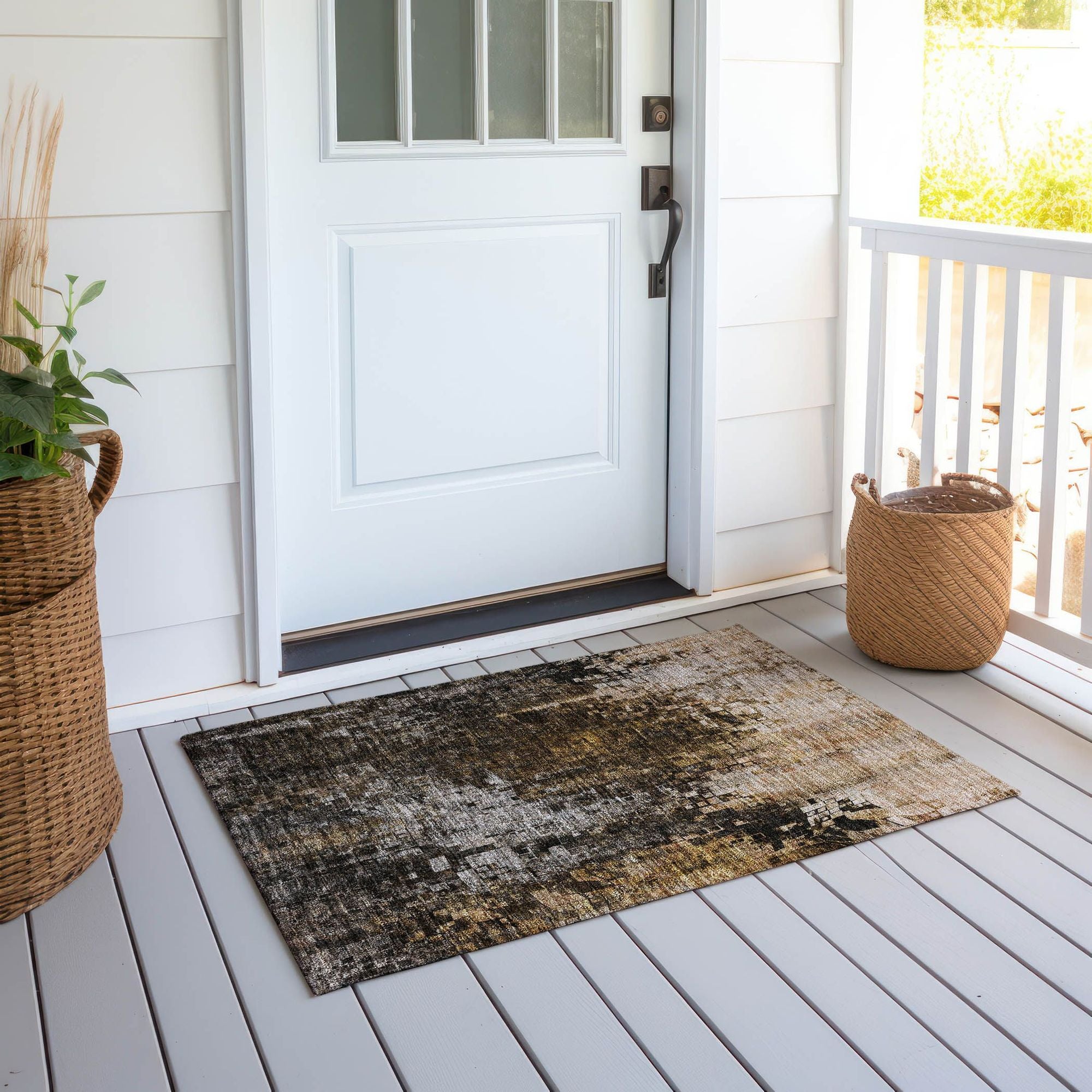 Machine Made ACN581 Brown  Rugs #color_brown 