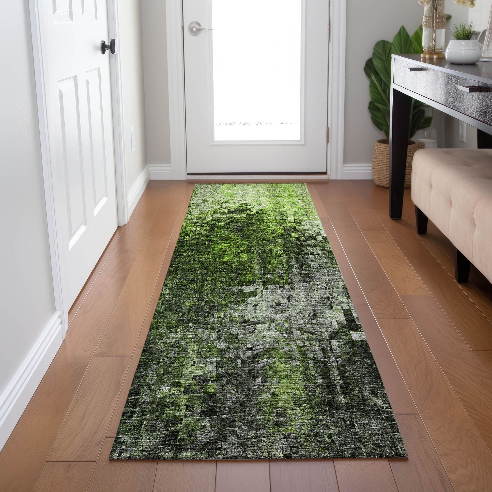 Machine Made ACN581 Green  Rugs #color_green 