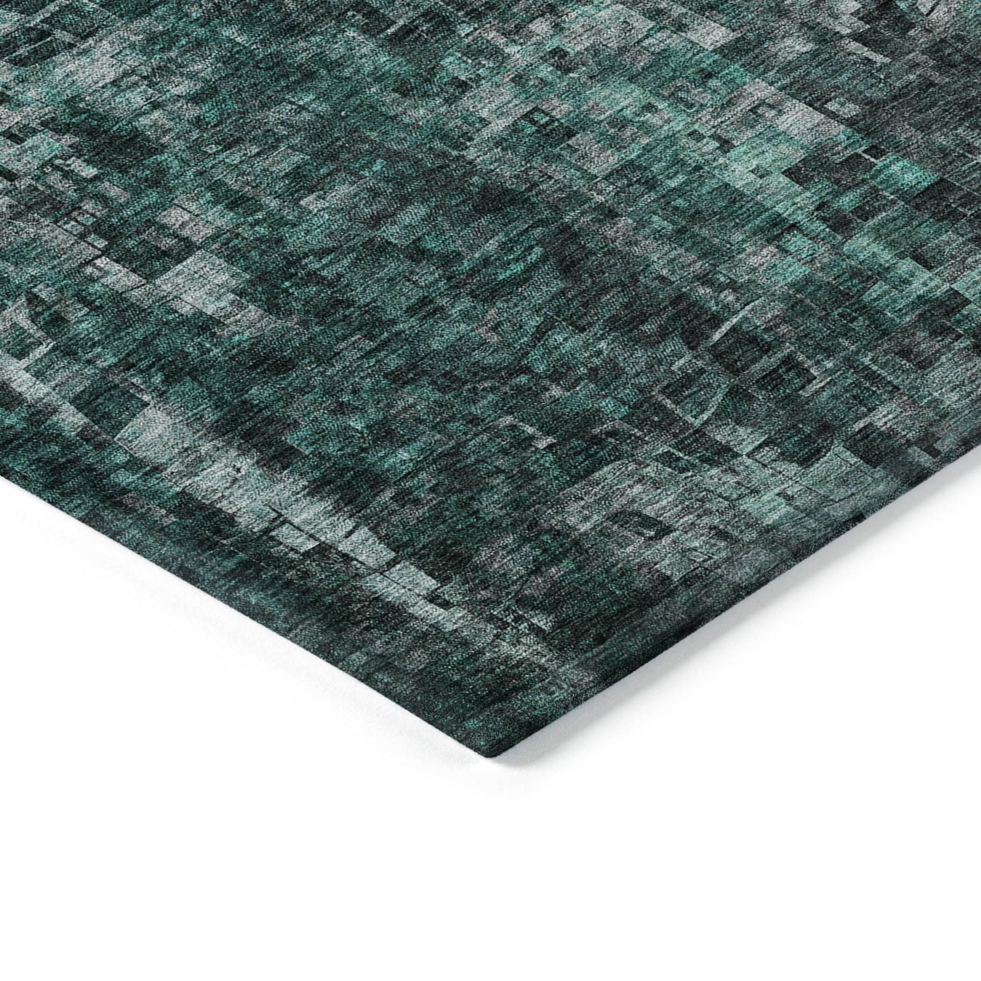 Machine Made ACN581 Teal  Rugs #color_teal 