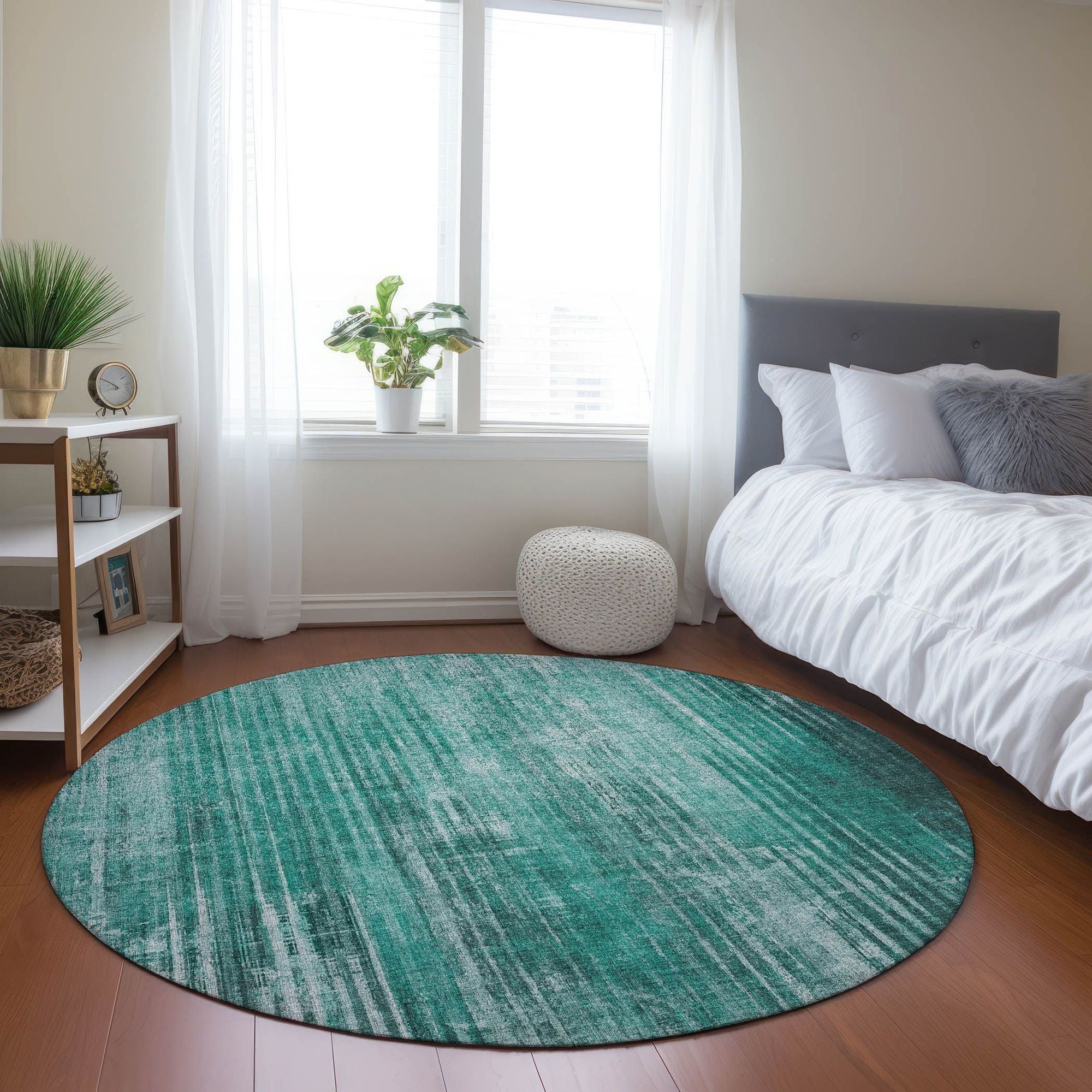 Machine Made ACN582 Teal  Rugs #color_teal 