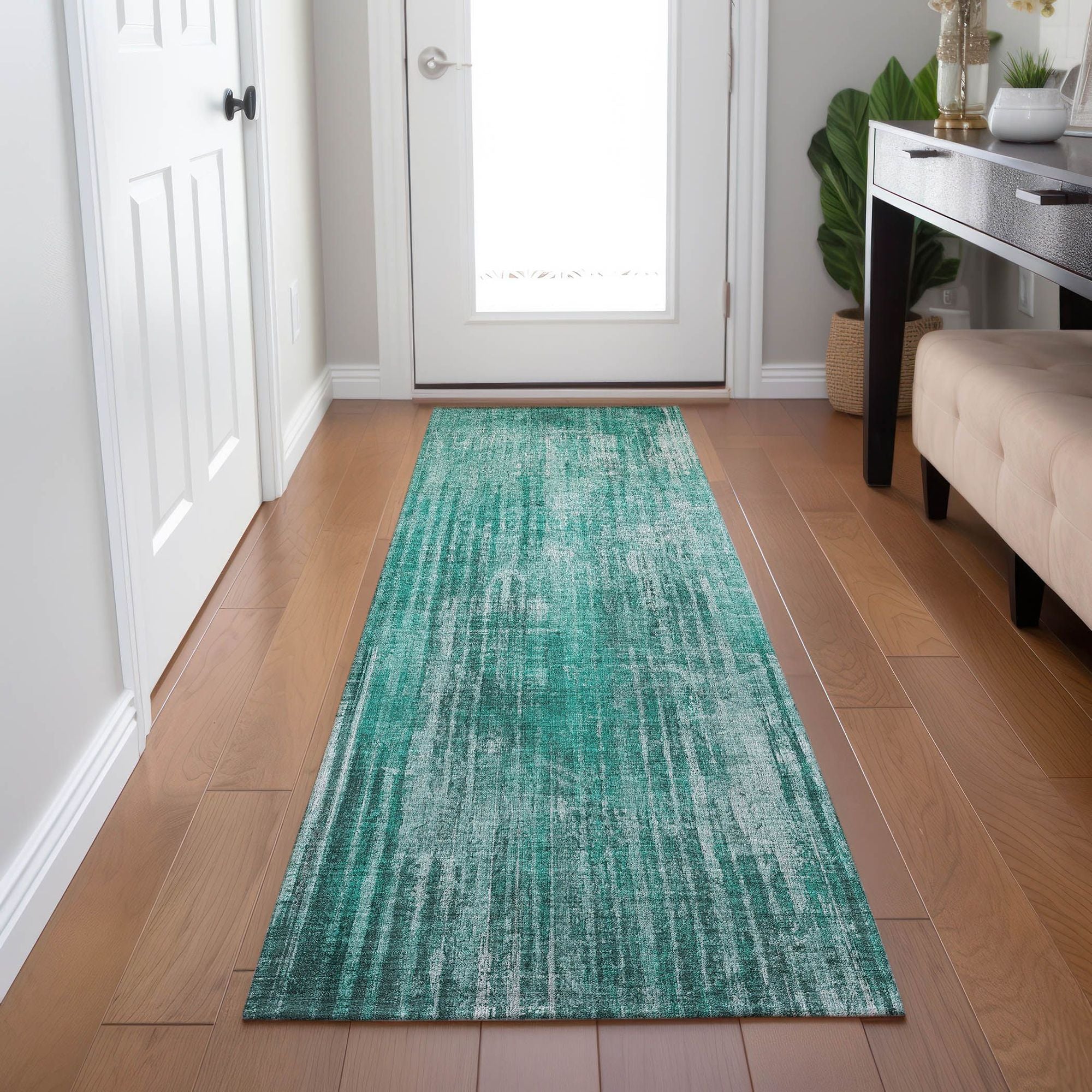 Machine Made ACN582 Teal  Rugs #color_teal 