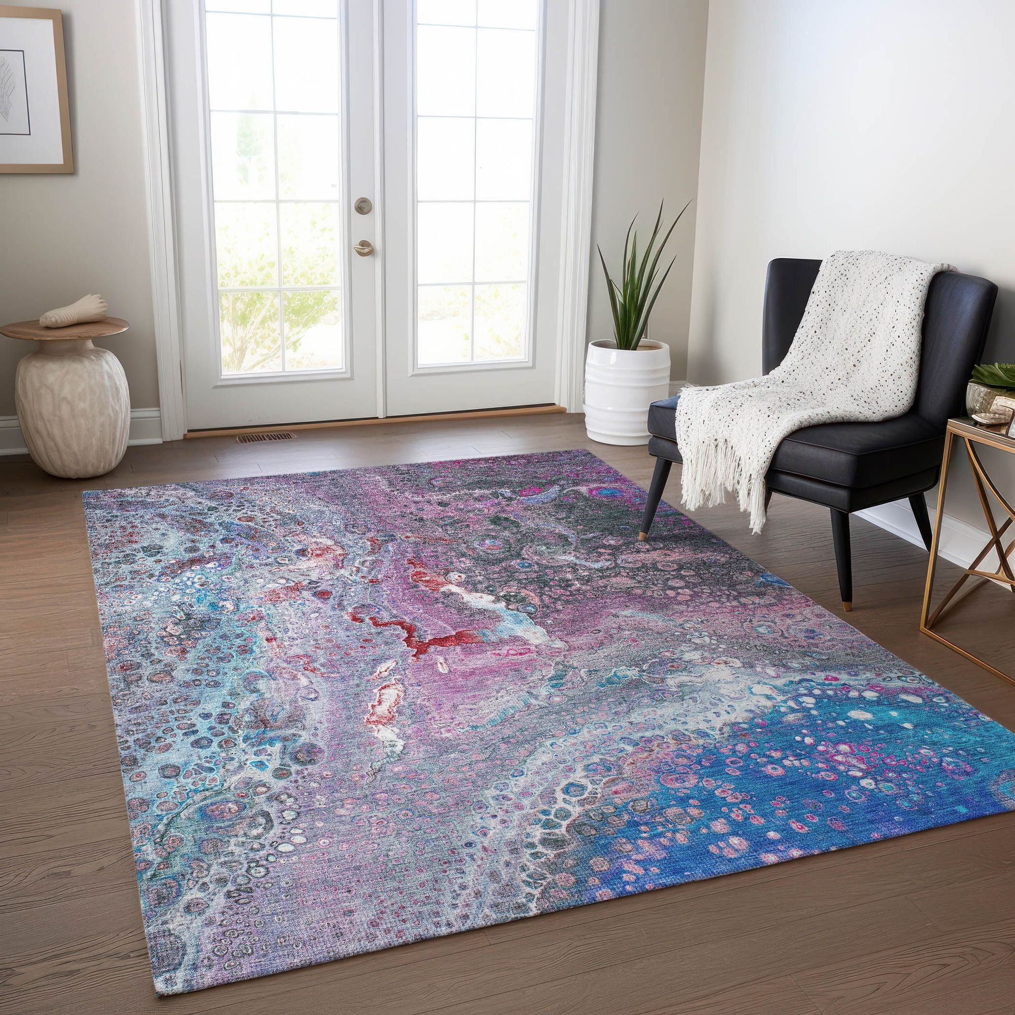 Machine Made ACN588 Blue  Rugs #color_blue 