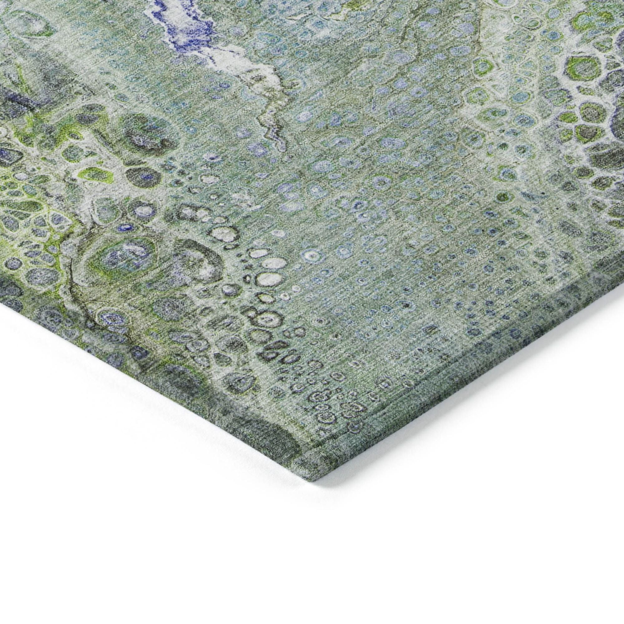 Machine Made ACN588 Green  Rugs #color_green 