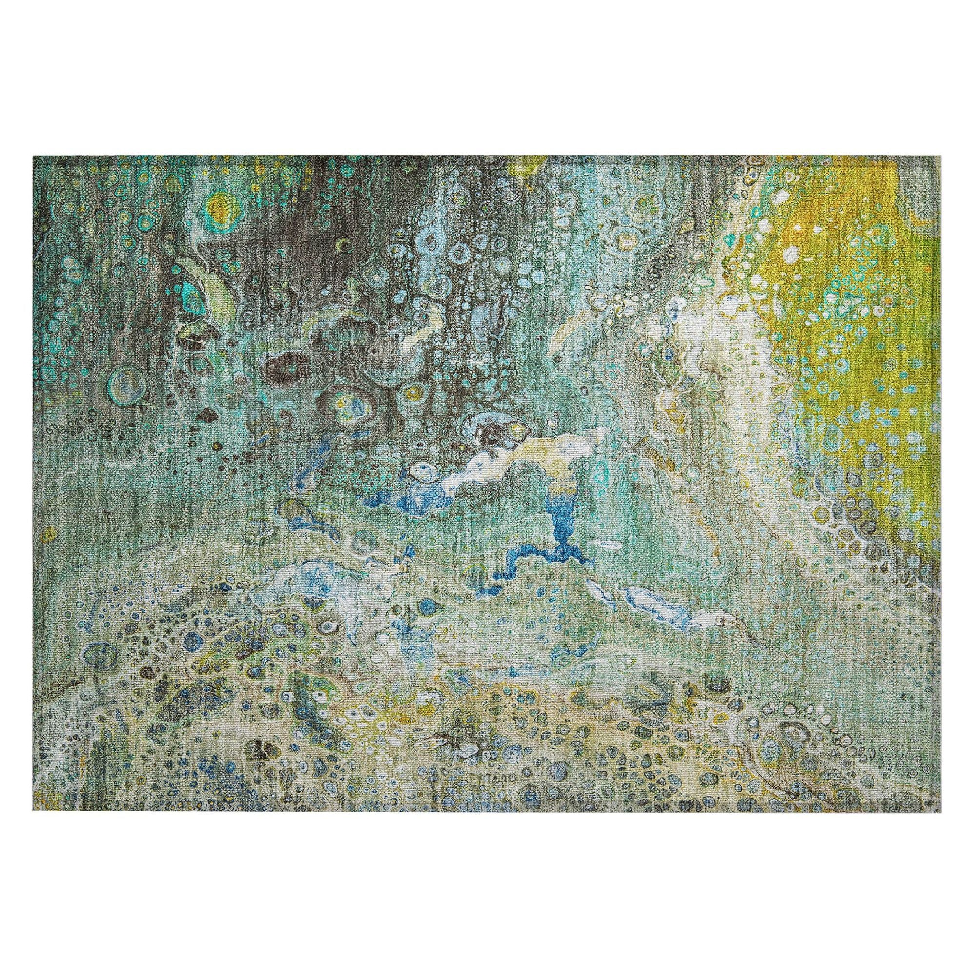 Machine Made ACN588 Teal  Rugs #color_teal 