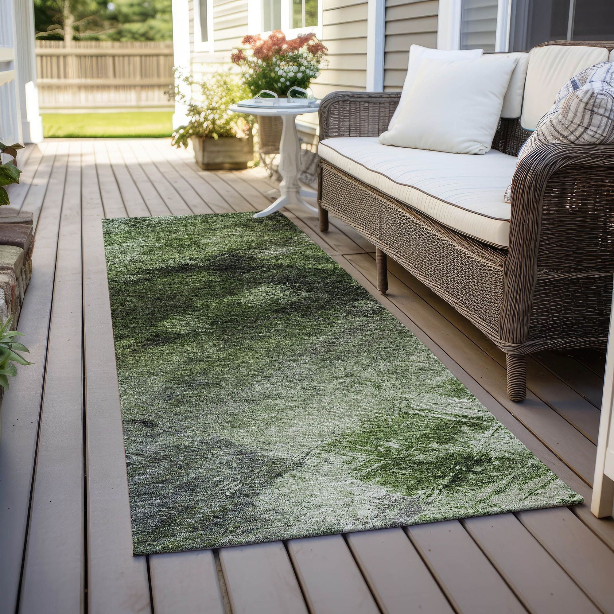 Machine Made ACN590 Green  Rugs #color_green 