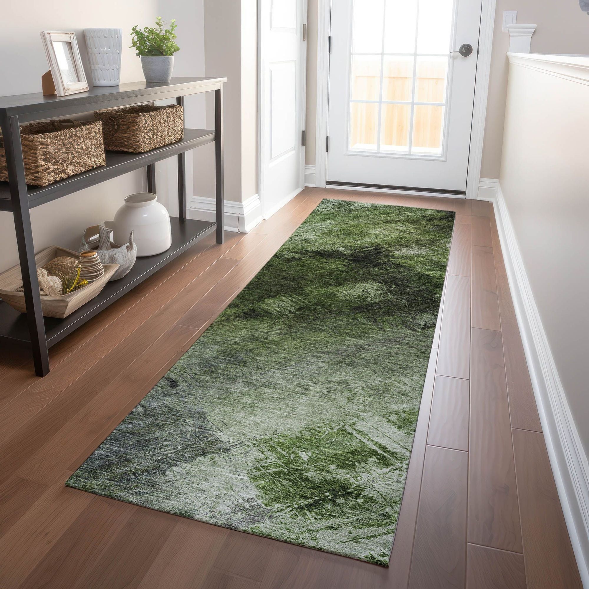 Machine Made ACN590 Green  Rugs #color_green 