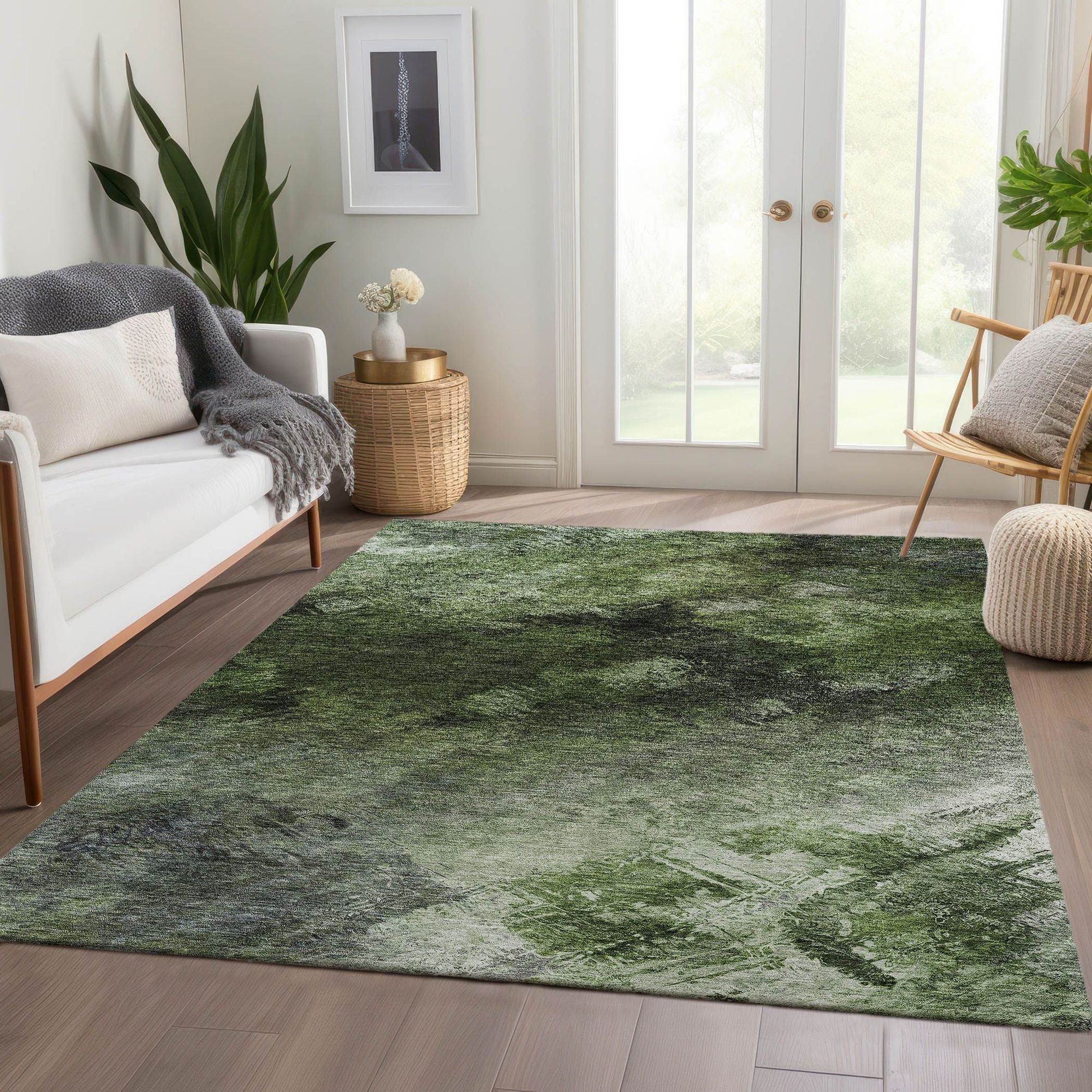 Machine Made ACN590 Green  Rugs #color_green 