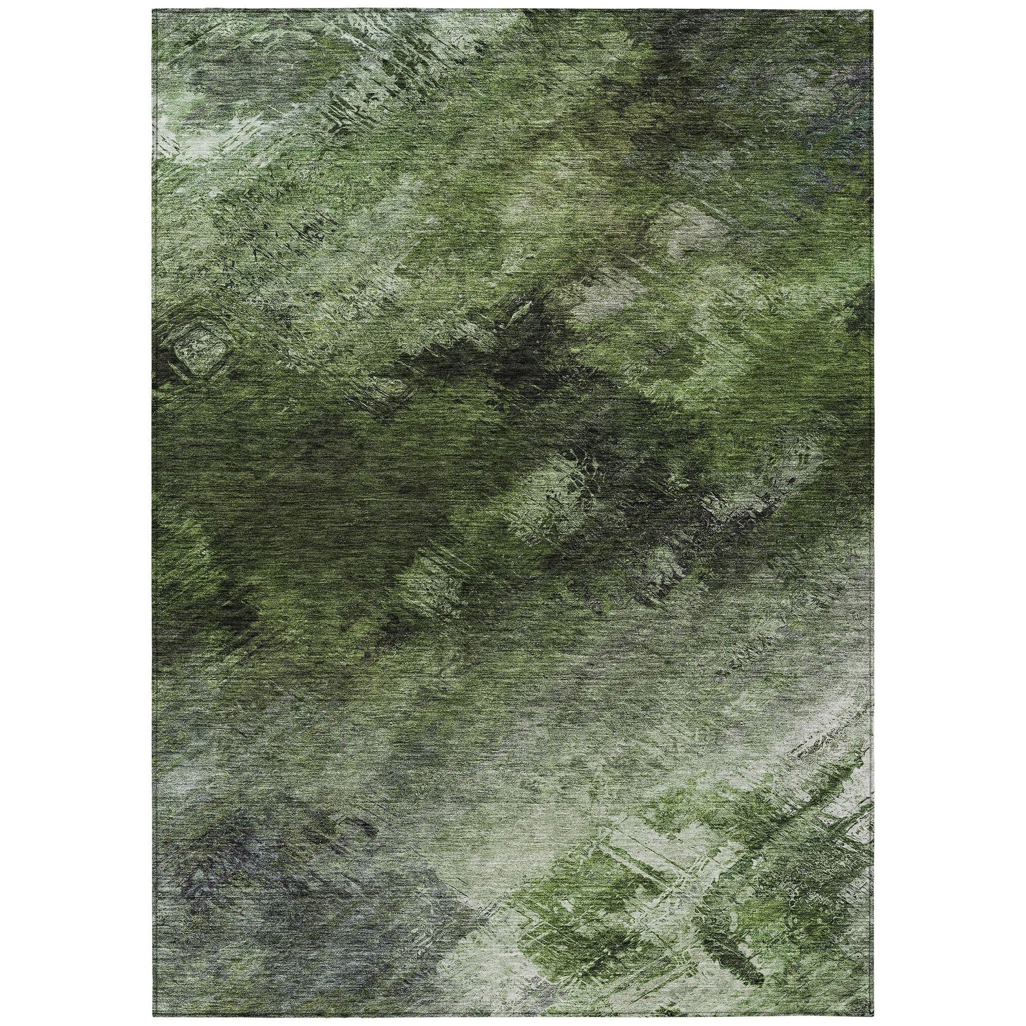 Machine Made ACN590 Green  Rugs #color_green 