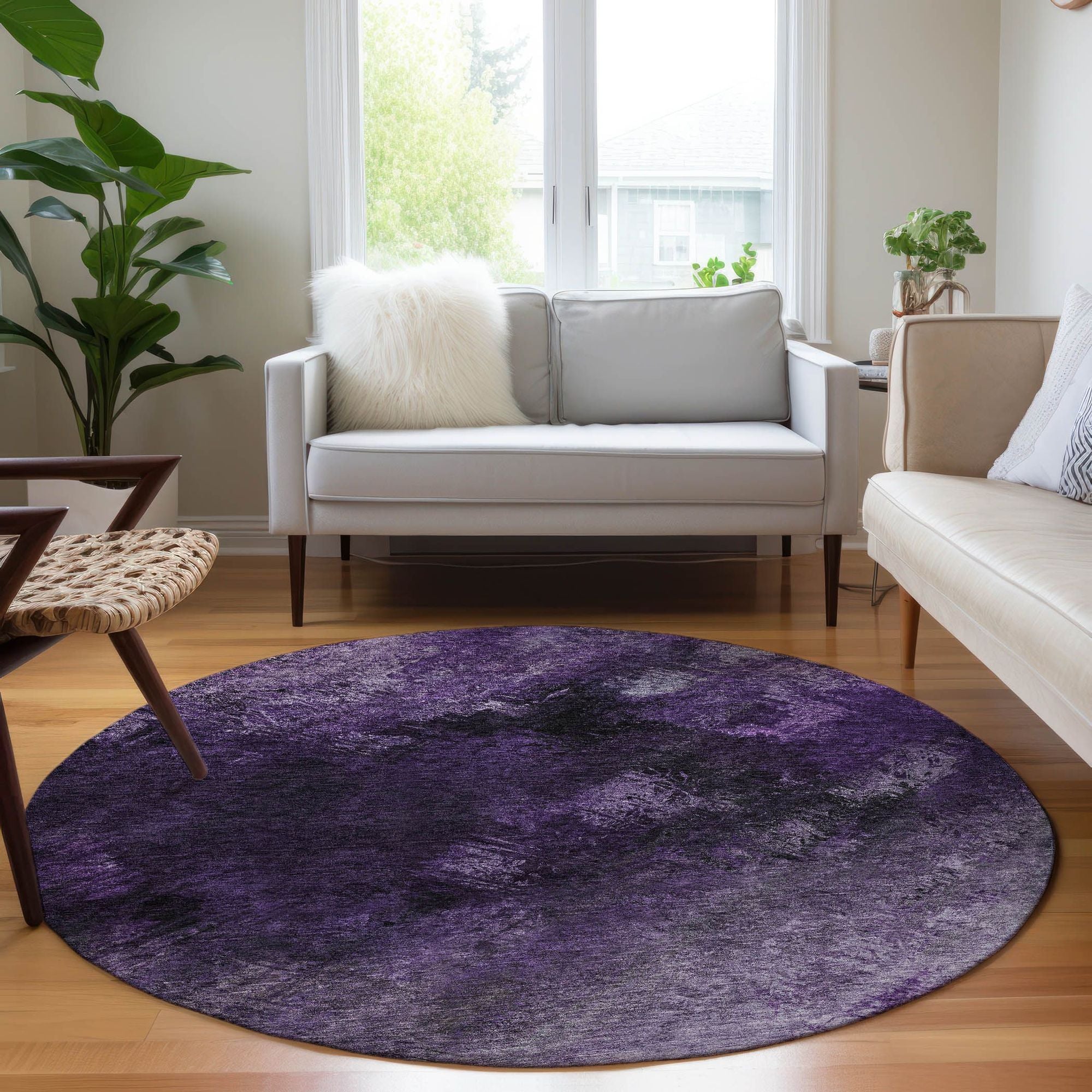 Machine Made ACN590 Purple  Rugs #color_purple 