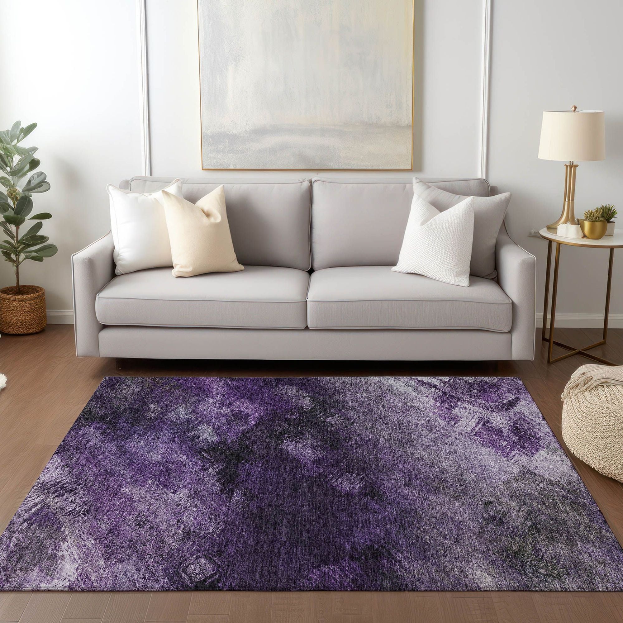 Machine Made ACN590 Purple  Rugs #color_purple 