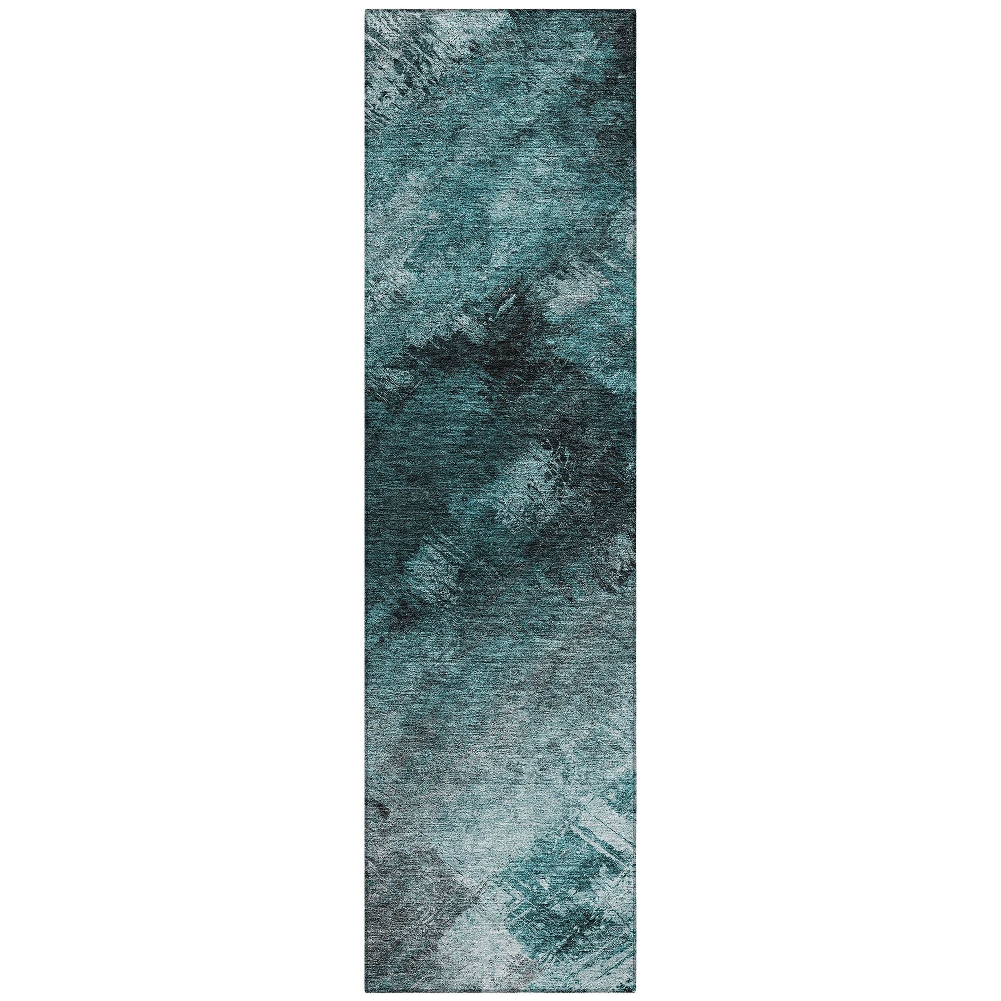 Machine Made ACN590 Teal  Rugs #color_teal 