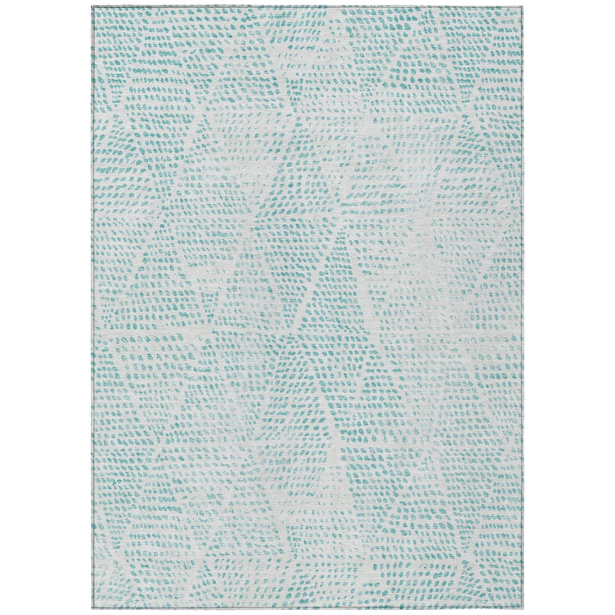 Machine Made ACN591 Aqua Teal Rugs #color_aqua teal