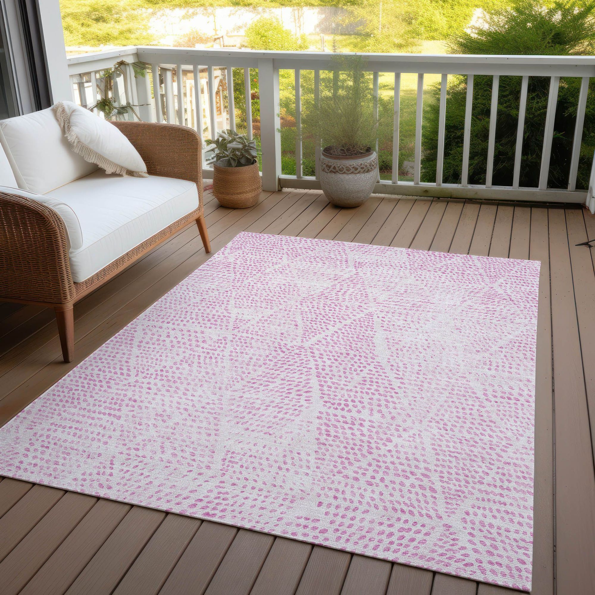 Machine Made ACN591 Pink  Rugs #color_pink 