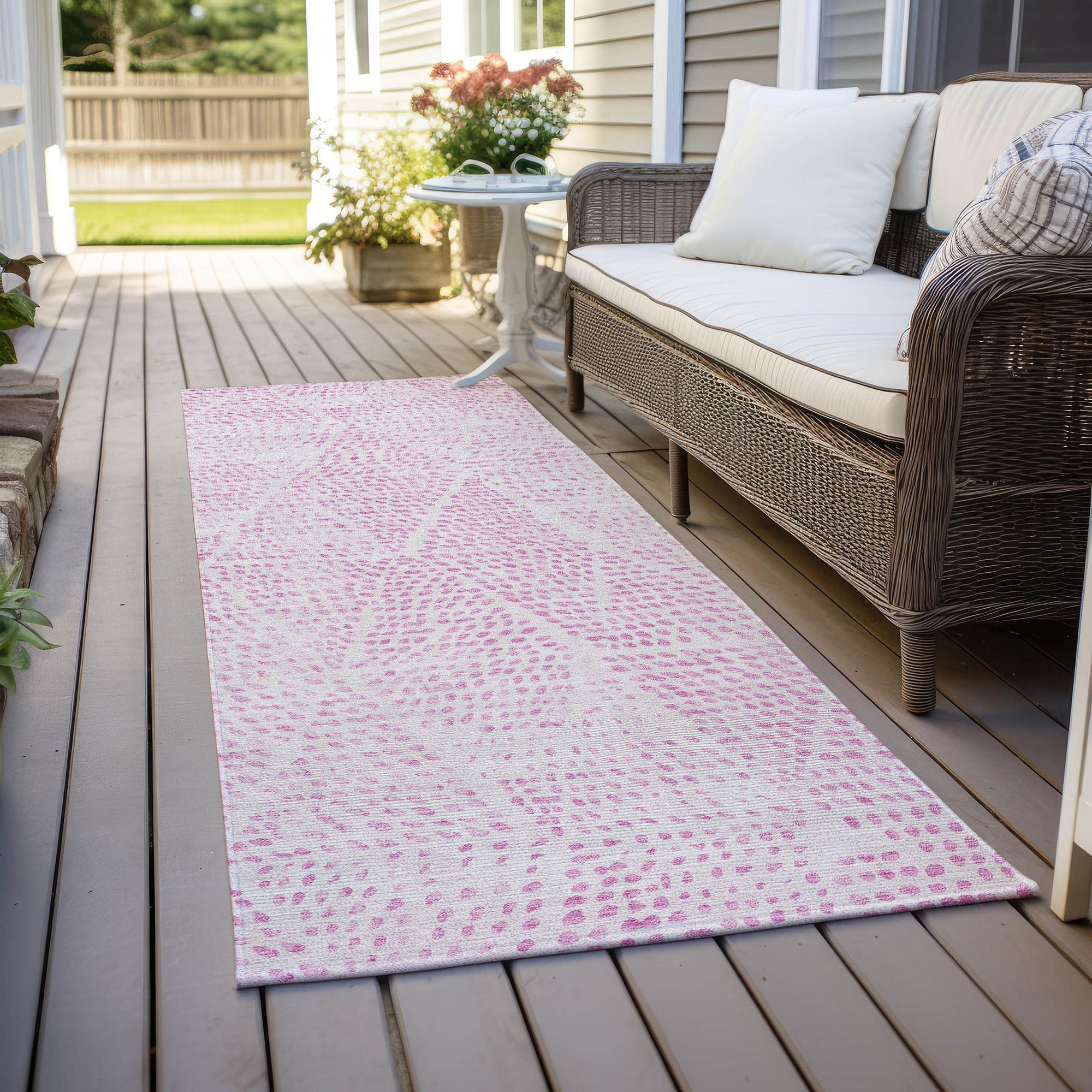 Machine Made ACN591 Pink  Rugs #color_pink 