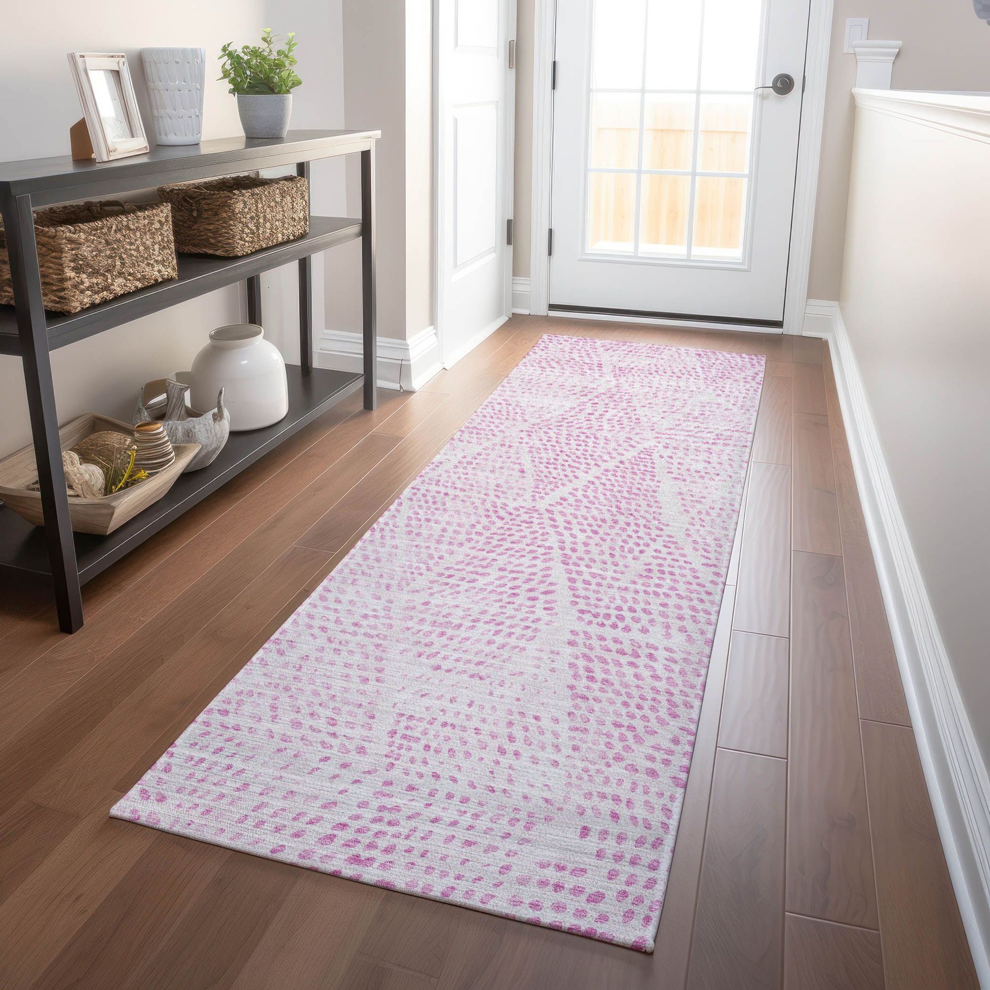 Machine Made ACN591 Pink  Rugs #color_pink 